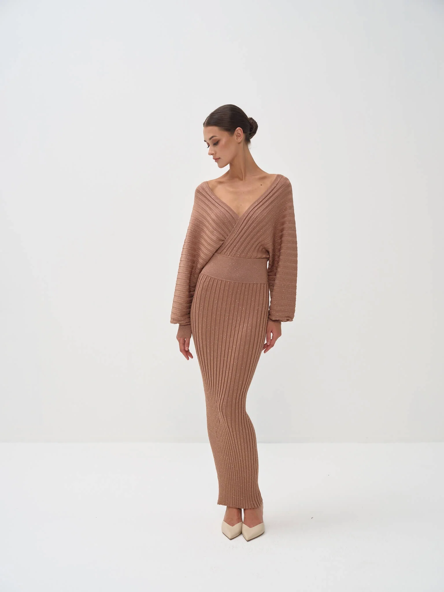 Anisiia Maxi Dress in Viscose Knit with Lurex - Image 3