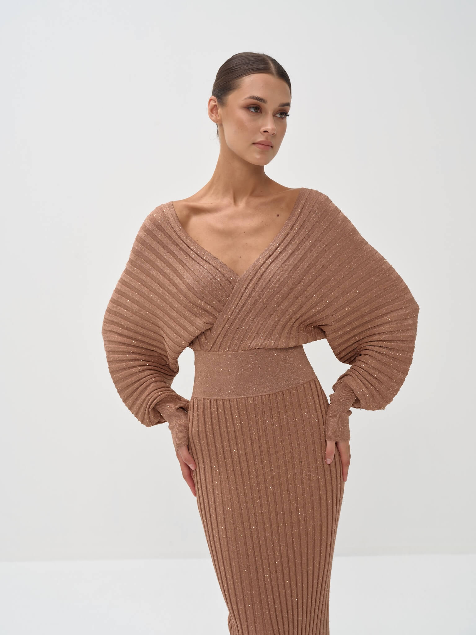 Anisiia Maxi Dress in Viscose Knit with Lurex - Image 4