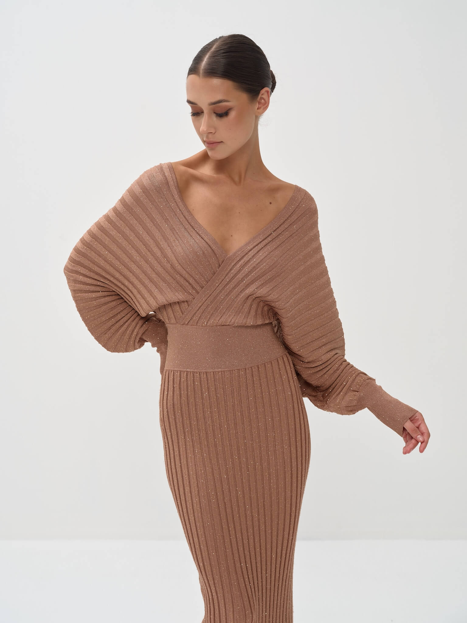 Anisiia Maxi Dress in Viscose Knit with Lurex - Image 5