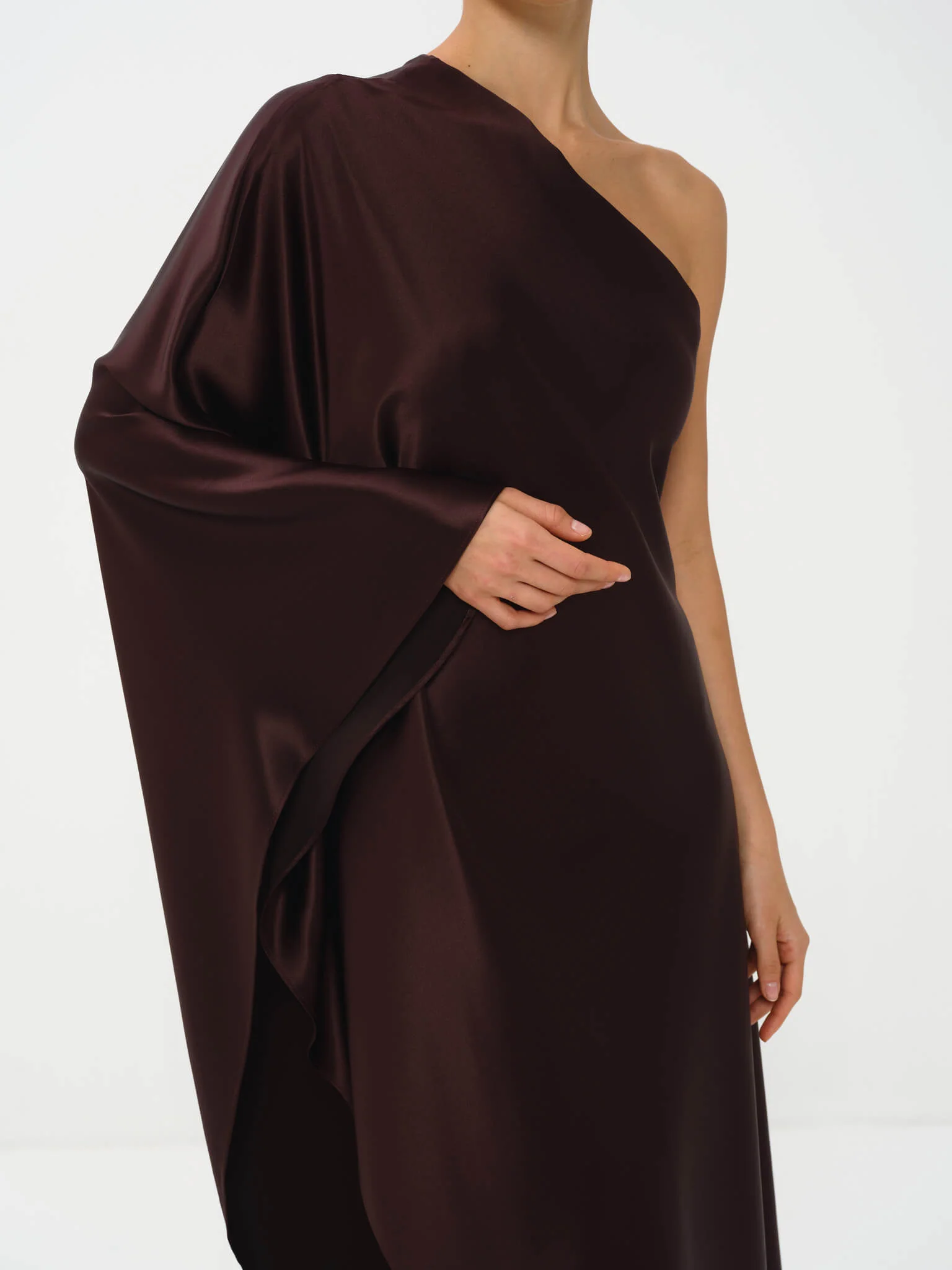 Aria Off-Shoulder Dress in Naia™ Satin - Image 3