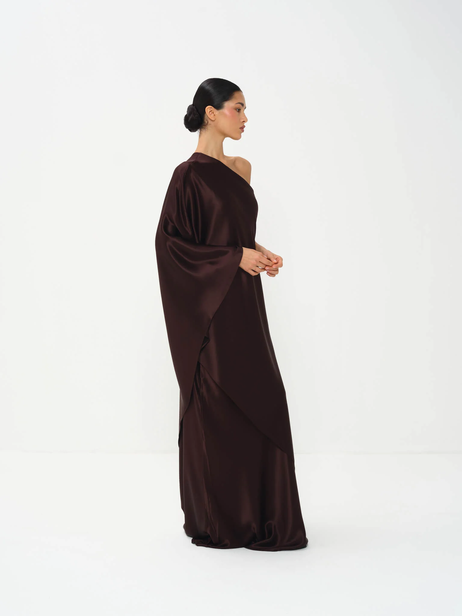 Aria Off-Shoulder Dress in Naia™ Satin - Image 4