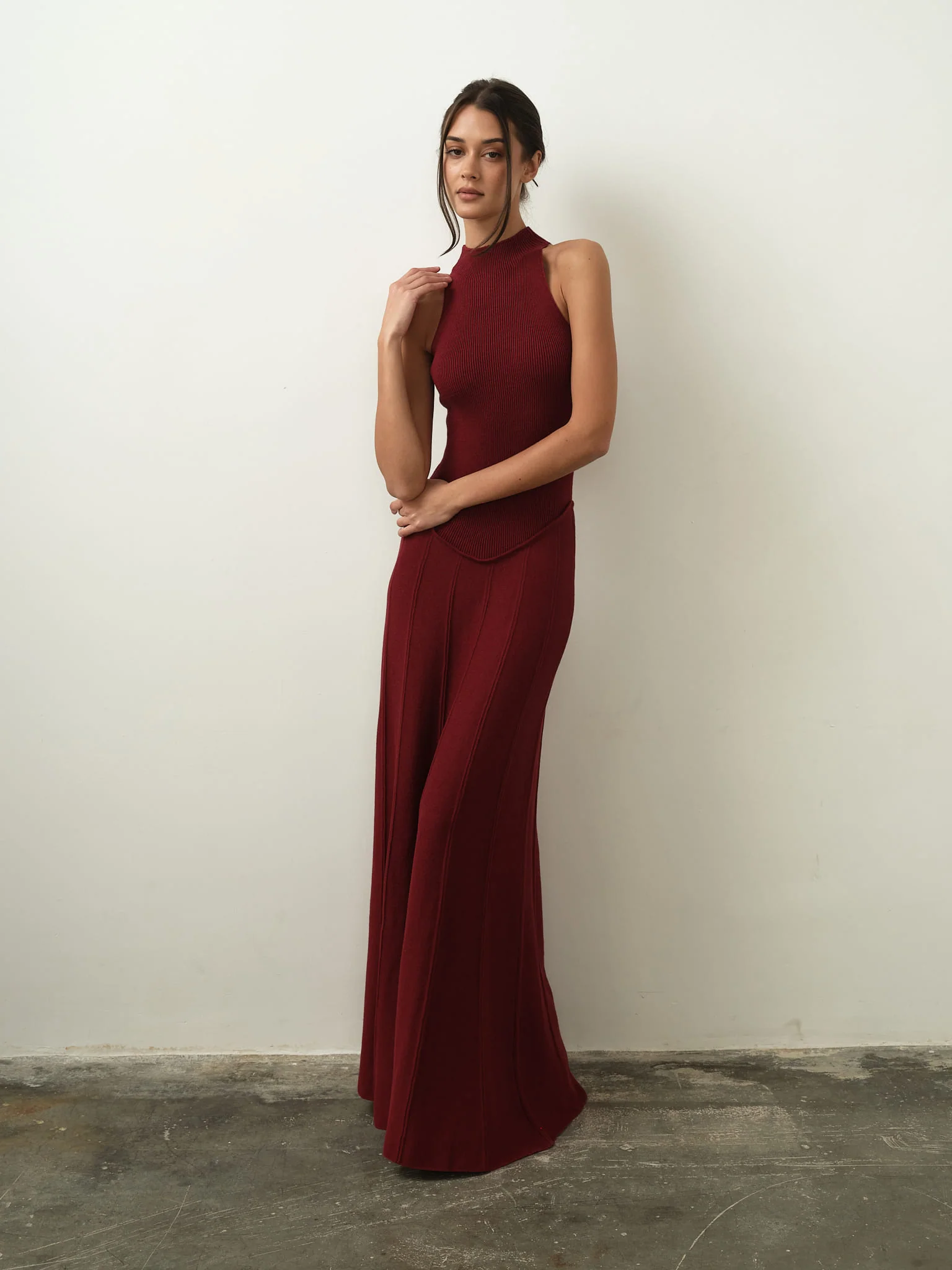 Asteri Maxi Dress in Cotton Knit - Image 11