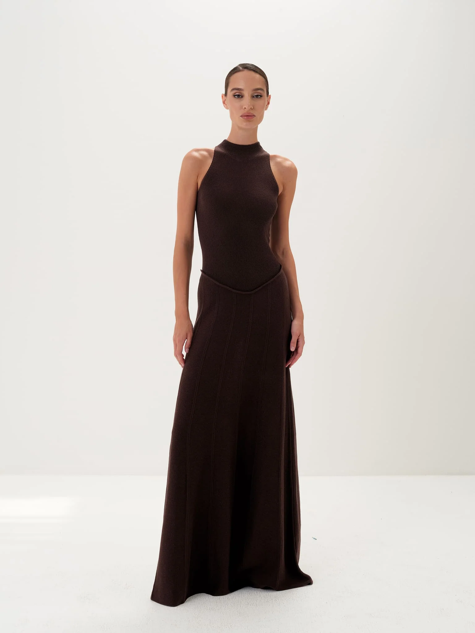 Asteri Maxi Dress in Cotton Knit - Image 3