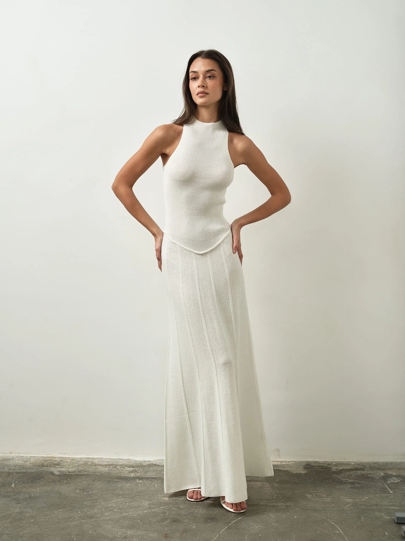 Asteri Maxi Dress in Cotton Knit - Image 6
