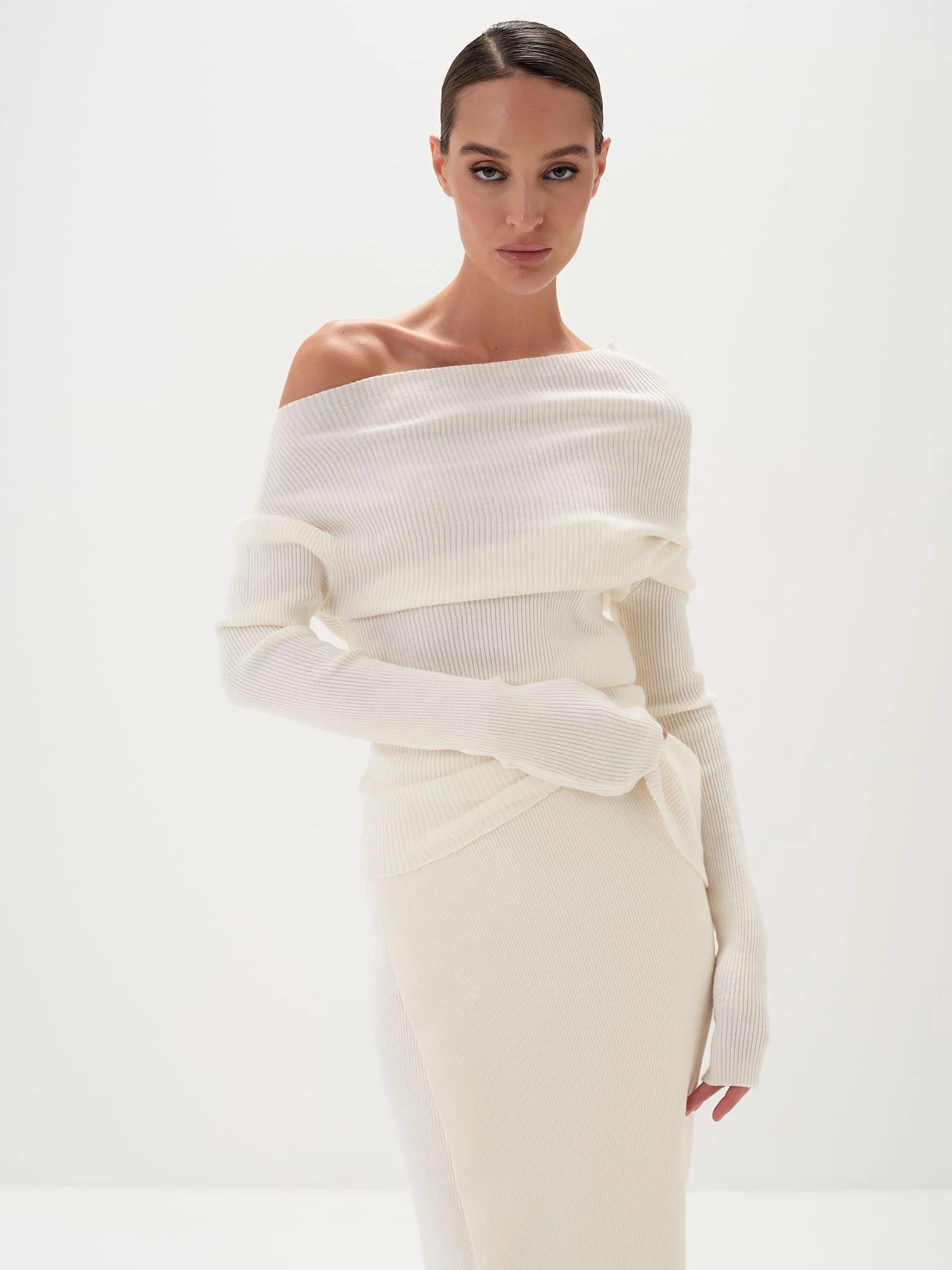 Avani Top & Skirt Set in Modal Knit - Image 4