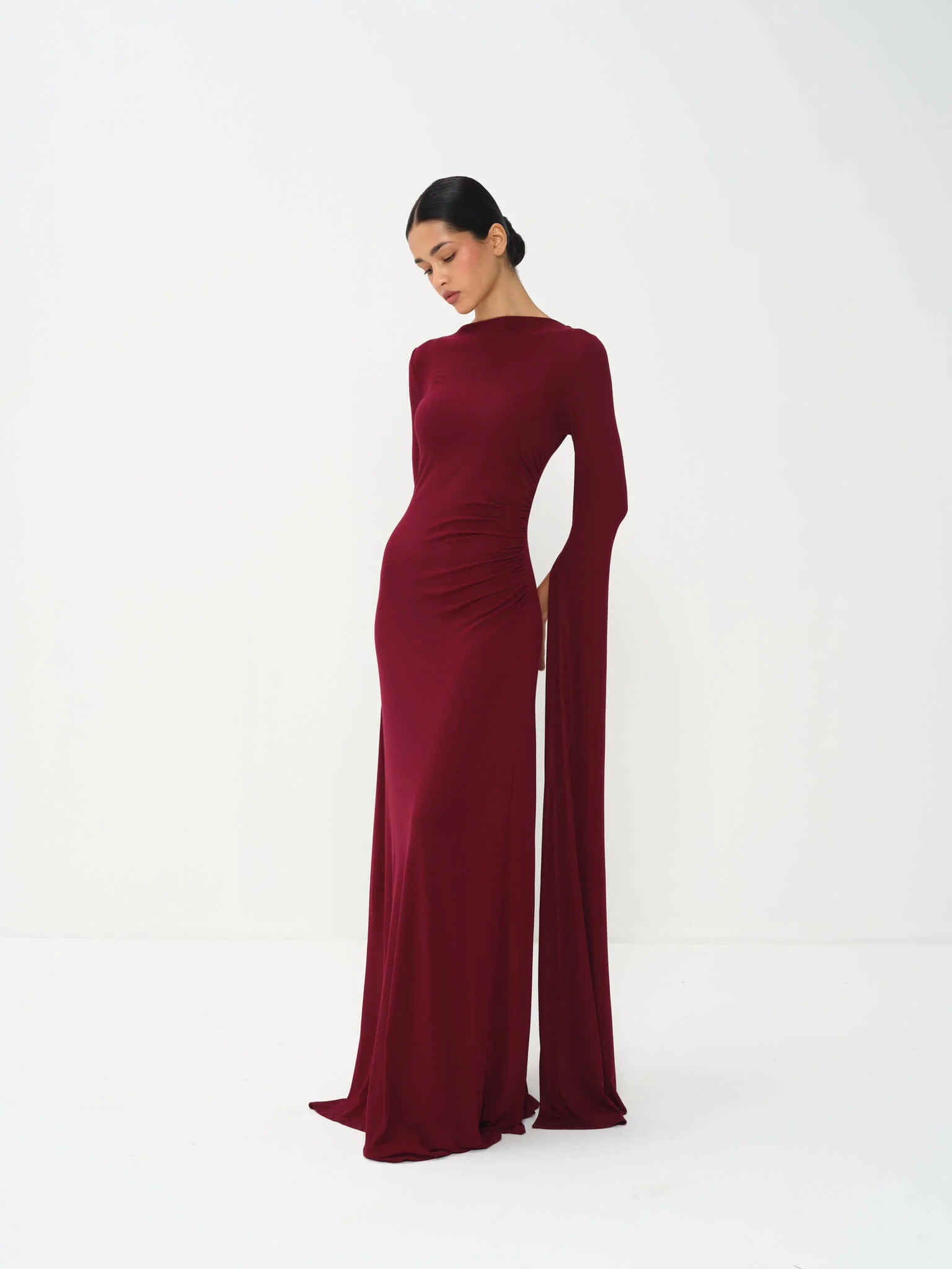 Ayara Long Sleeve Gown in Bamboo Jersey - Image 3
