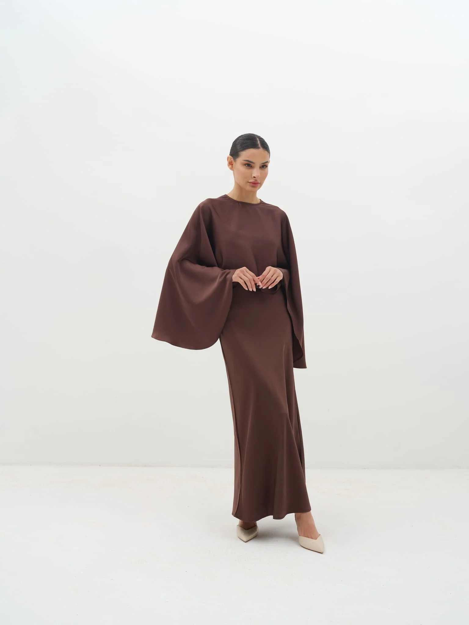 Elara Cape Top & Maxi Skirt Set - Image 3