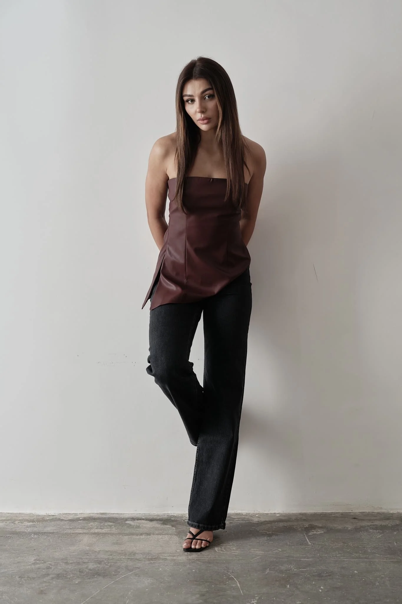 Ellie Strapless Leather Top - Image 4