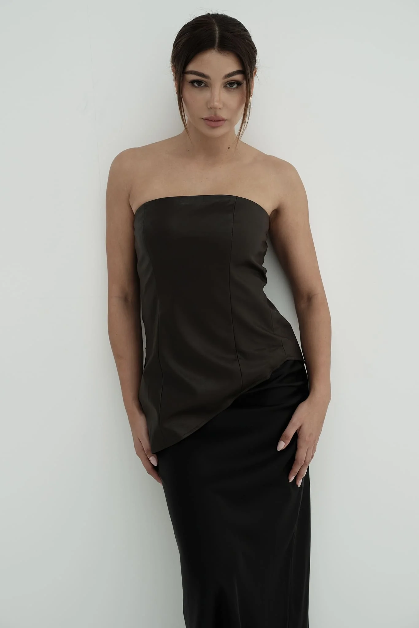 Ellie Strapless Leather Top - Image 7