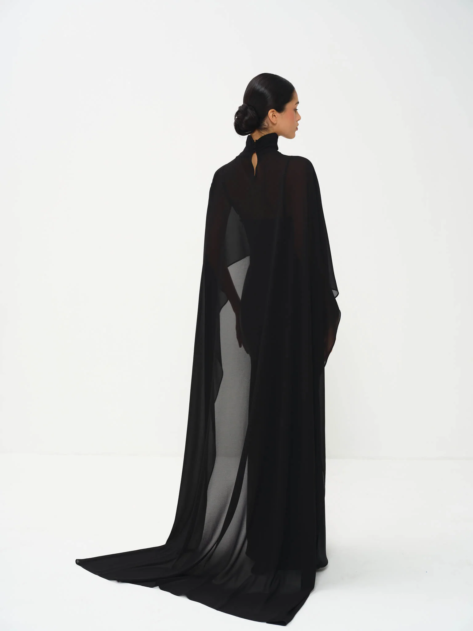 Estelle Cape Gown in Naia™ Satin - Image 10