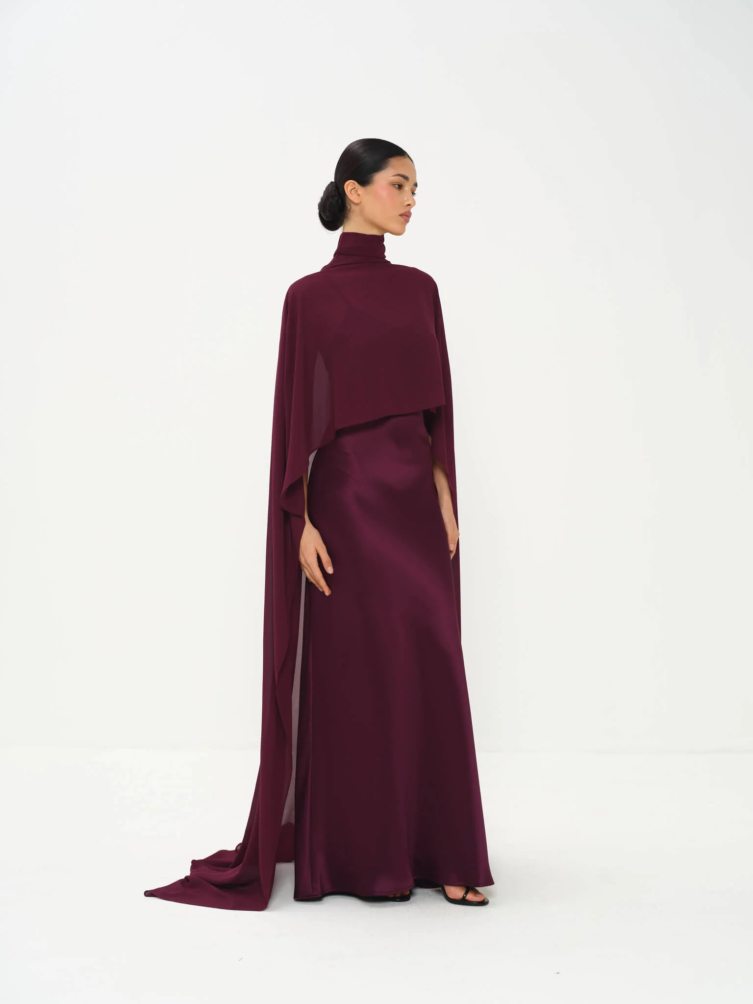 Estelle Cape Gown in Naia™ Satin - Image 12