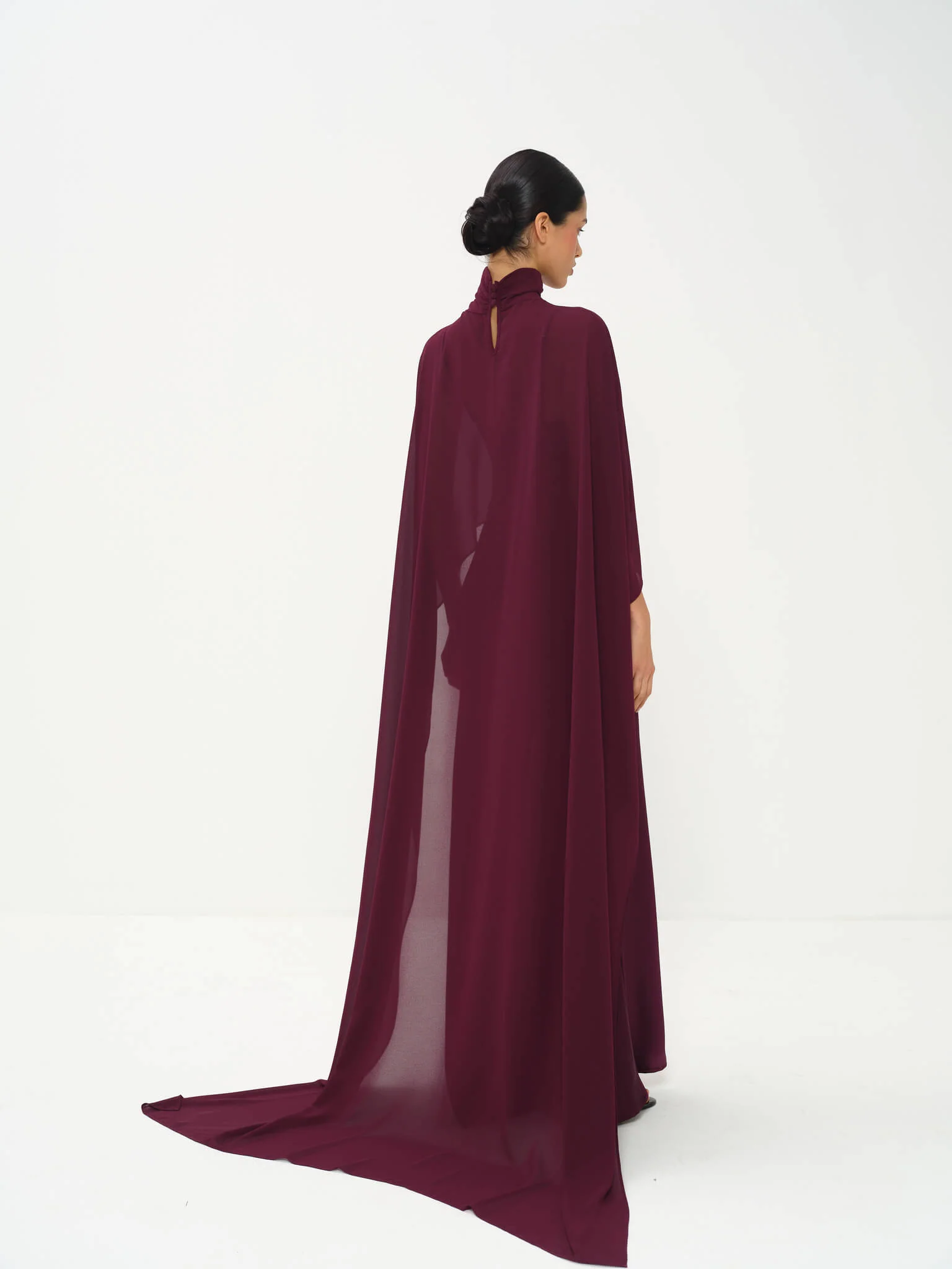 Estelle Cape Gown in Naia™ Satin - Image 13