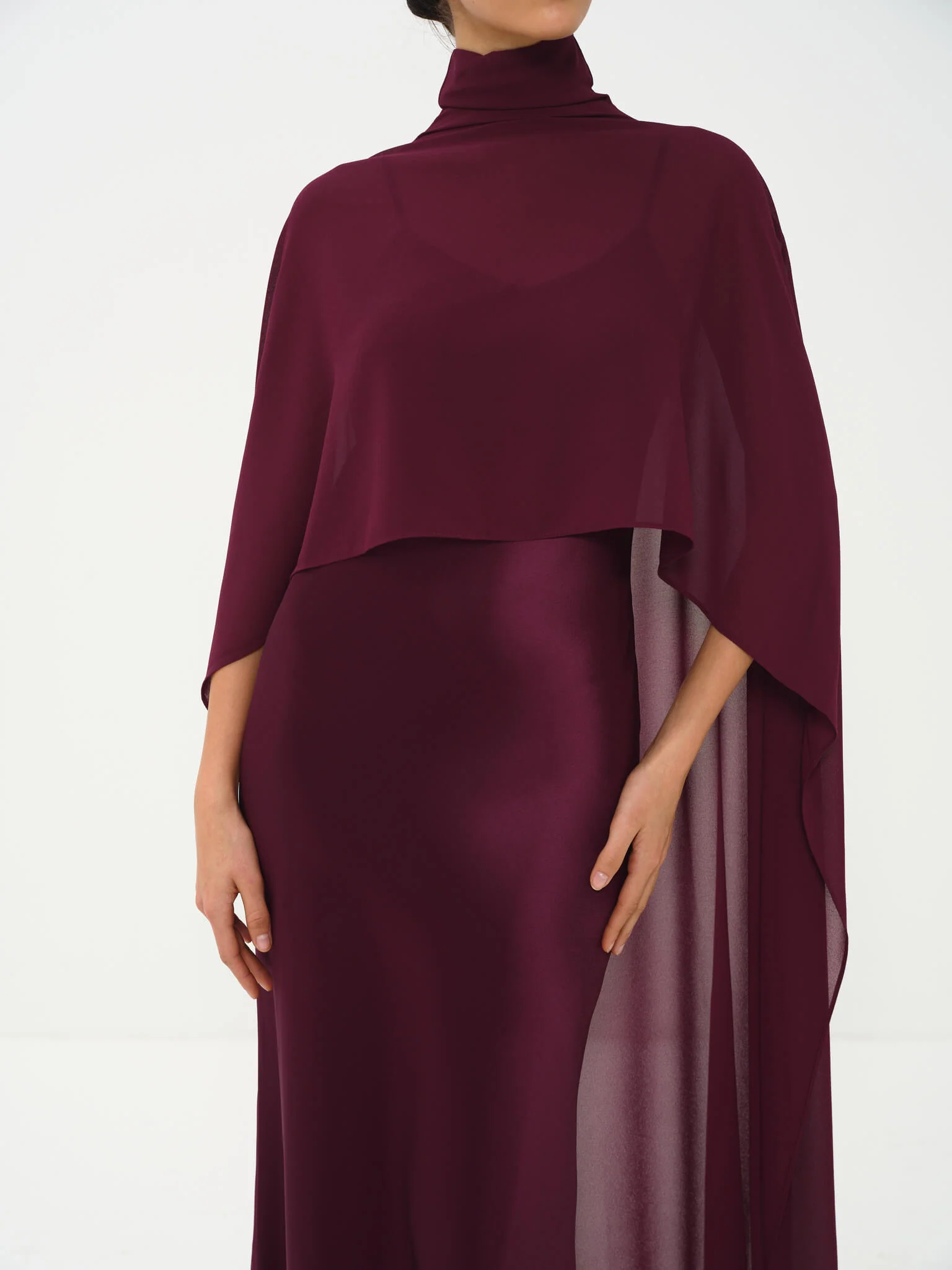 Estelle Cape Gown in Naia™ Satin - Image 14