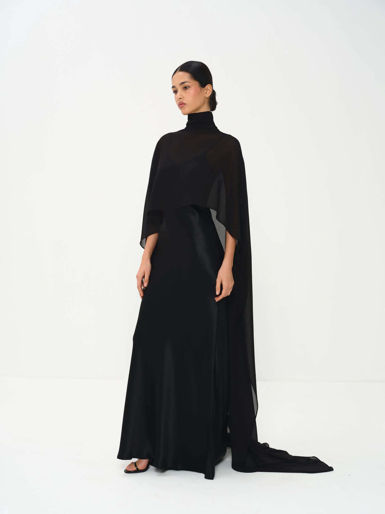 Estelle Cape Gown in Naia™ Satin - Image 7