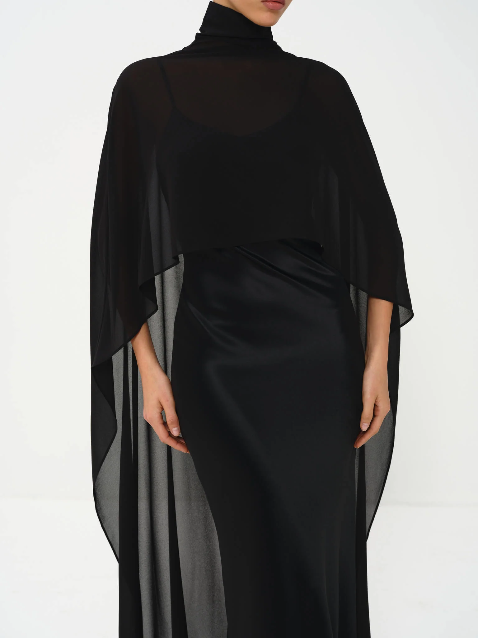Estelle Cape Gown in Naia™ Satin - Image 8