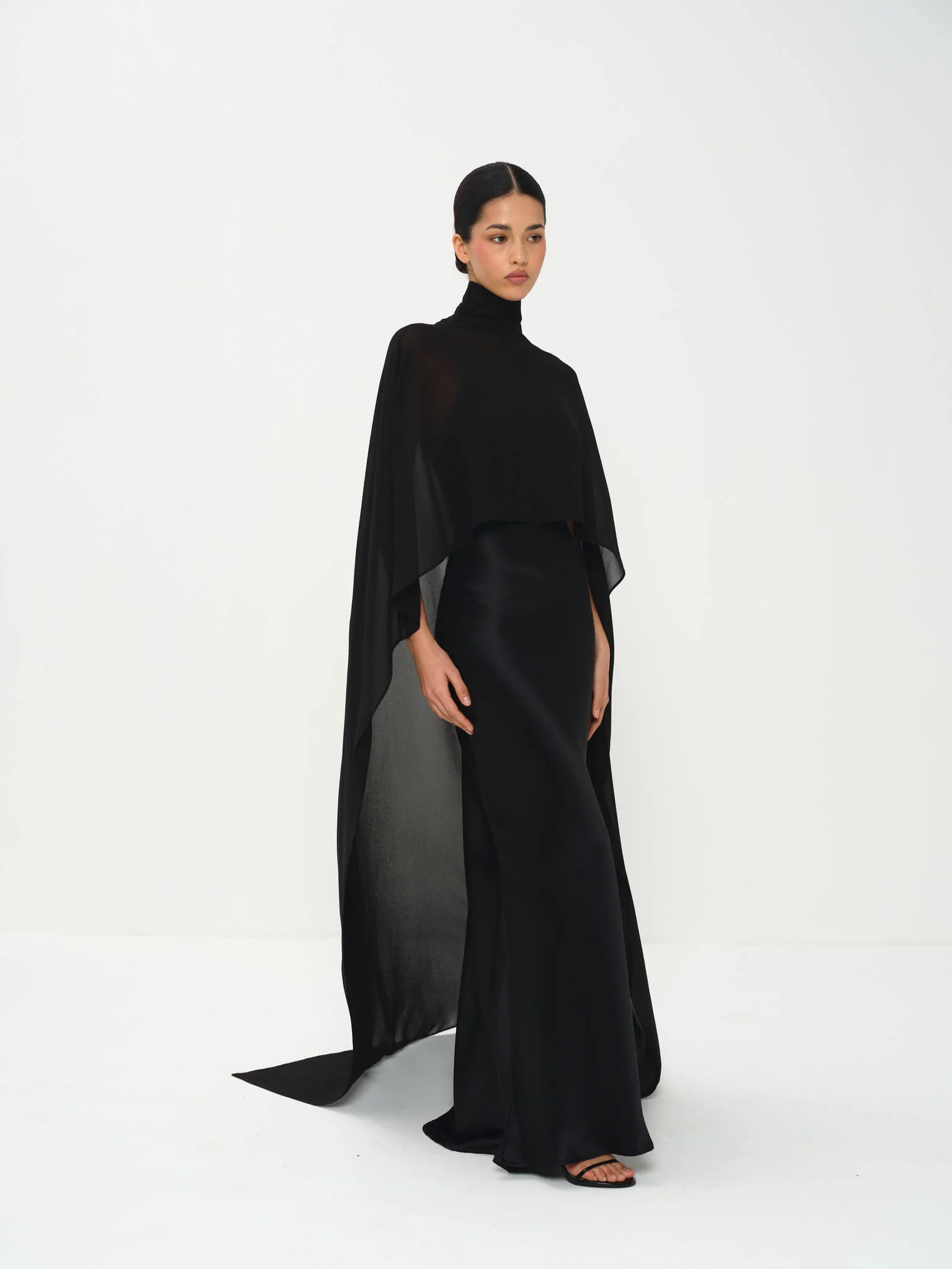 Estelle Cape Gown in Naia™ Satin - Image 9