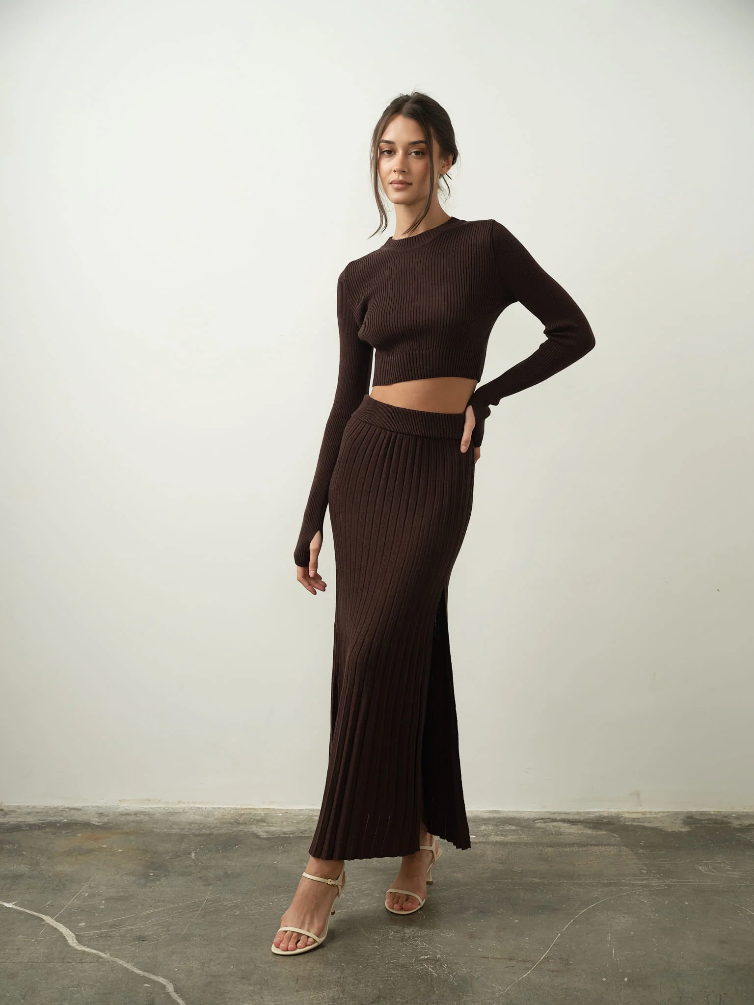 Gaïa Ribbed Knit Top & Skirt Set in Cotton Knit - Image 6