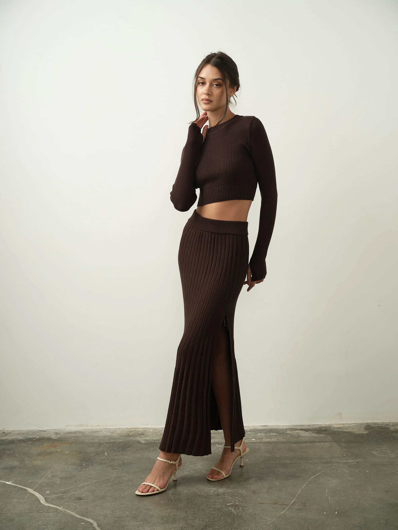 Gaïa Ribbed Knit Top & Skirt Set in Cotton Knit - Image 7