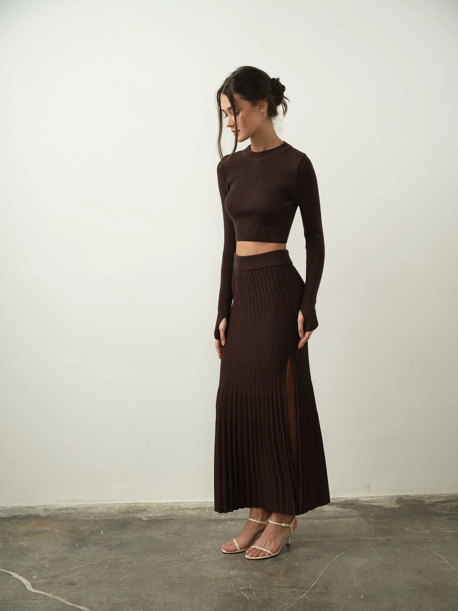 Gaïa Ribbed Knit Top & Skirt Set in Cotton Knit - Image 8