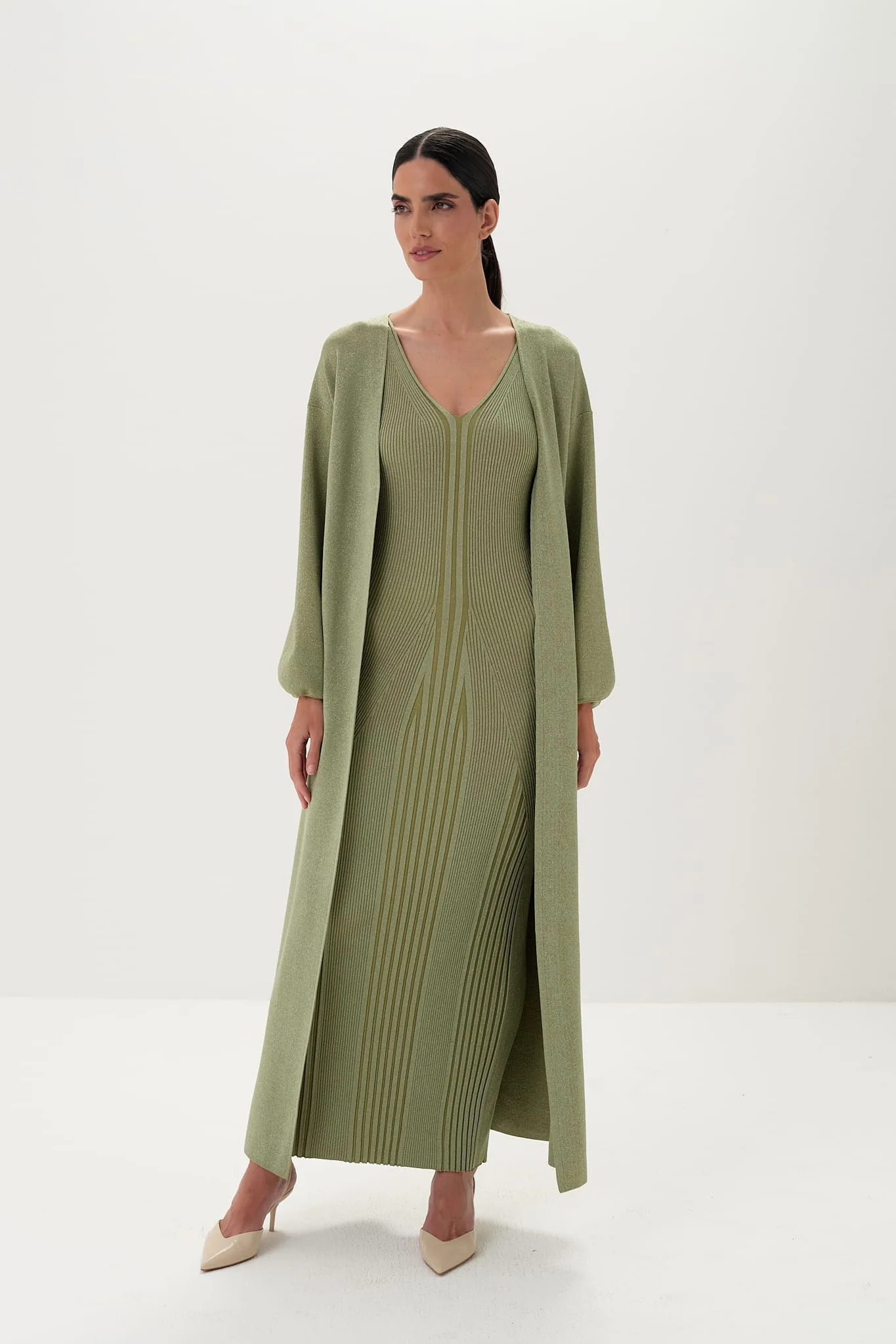 Liana Maxi Dress & Jacket Set in Viscose Knit - Image 6