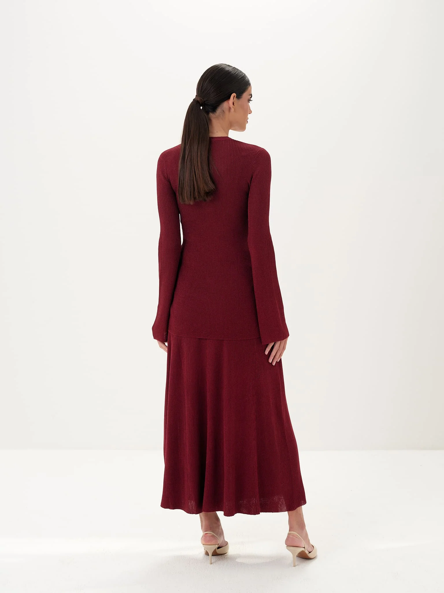 Luna Top & Skirt Set in Viscose-Cotton Knit - Image 10