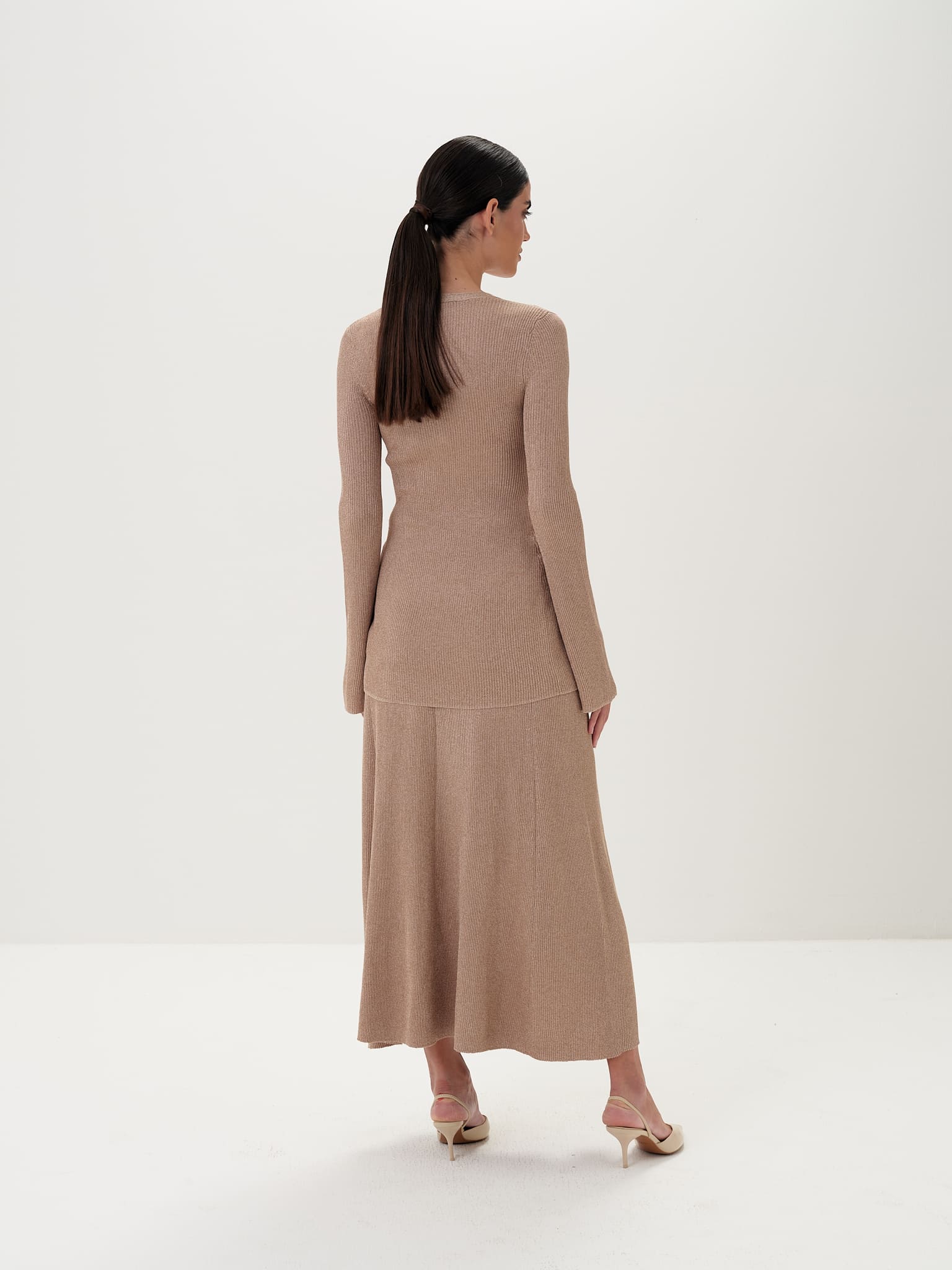 Luna Top & Skirt Set in Viscose-Cotton Knit - Image 5