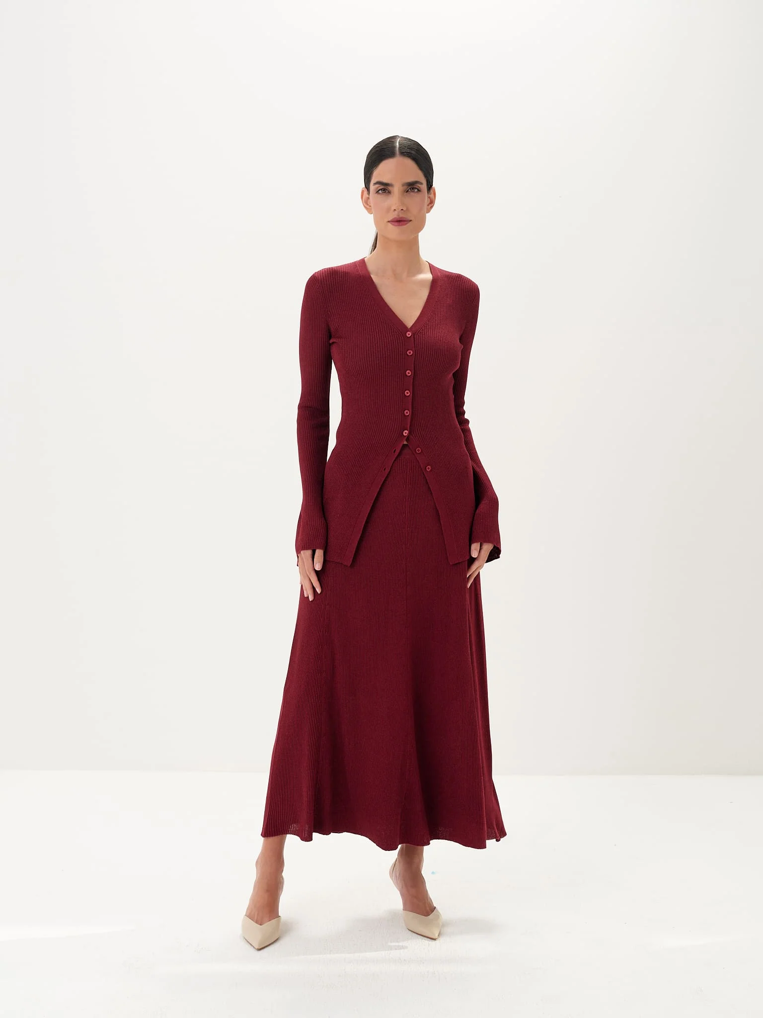 Luna Top & Skirt Set in Viscose-Cotton Knit - Image 6