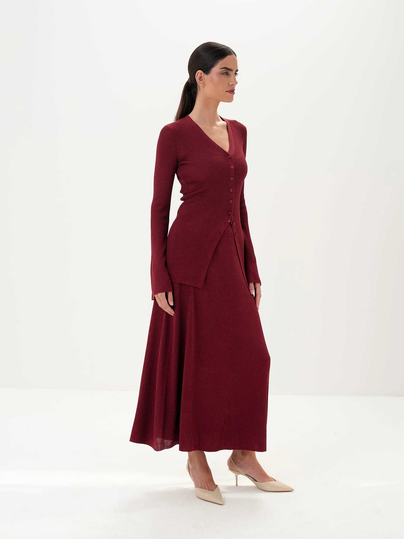 Luna Top & Skirt Set in Viscose-Cotton Knit - Image 7