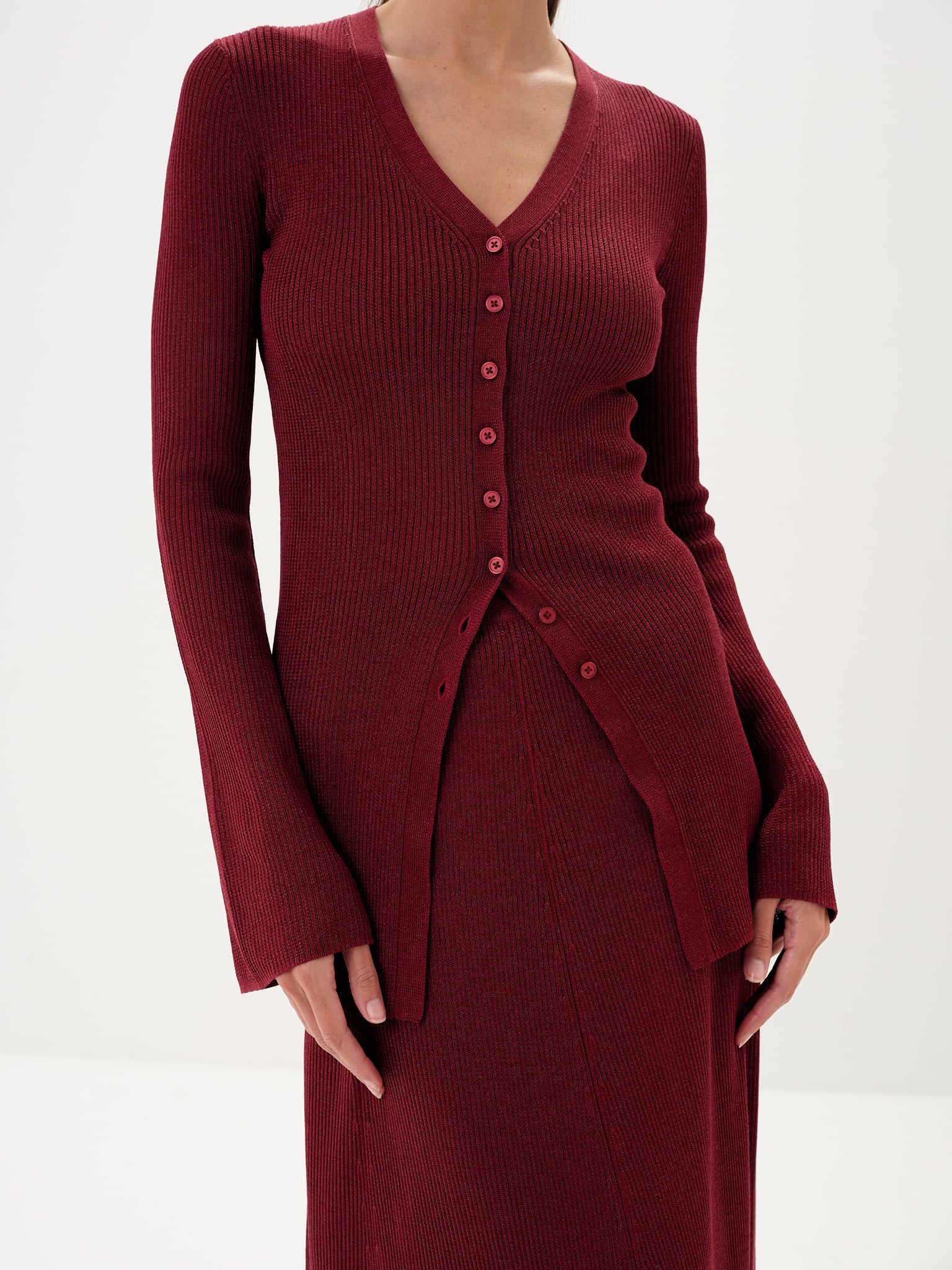 Luna Top & Skirt Set in Viscose-Cotton Knit - Image 9