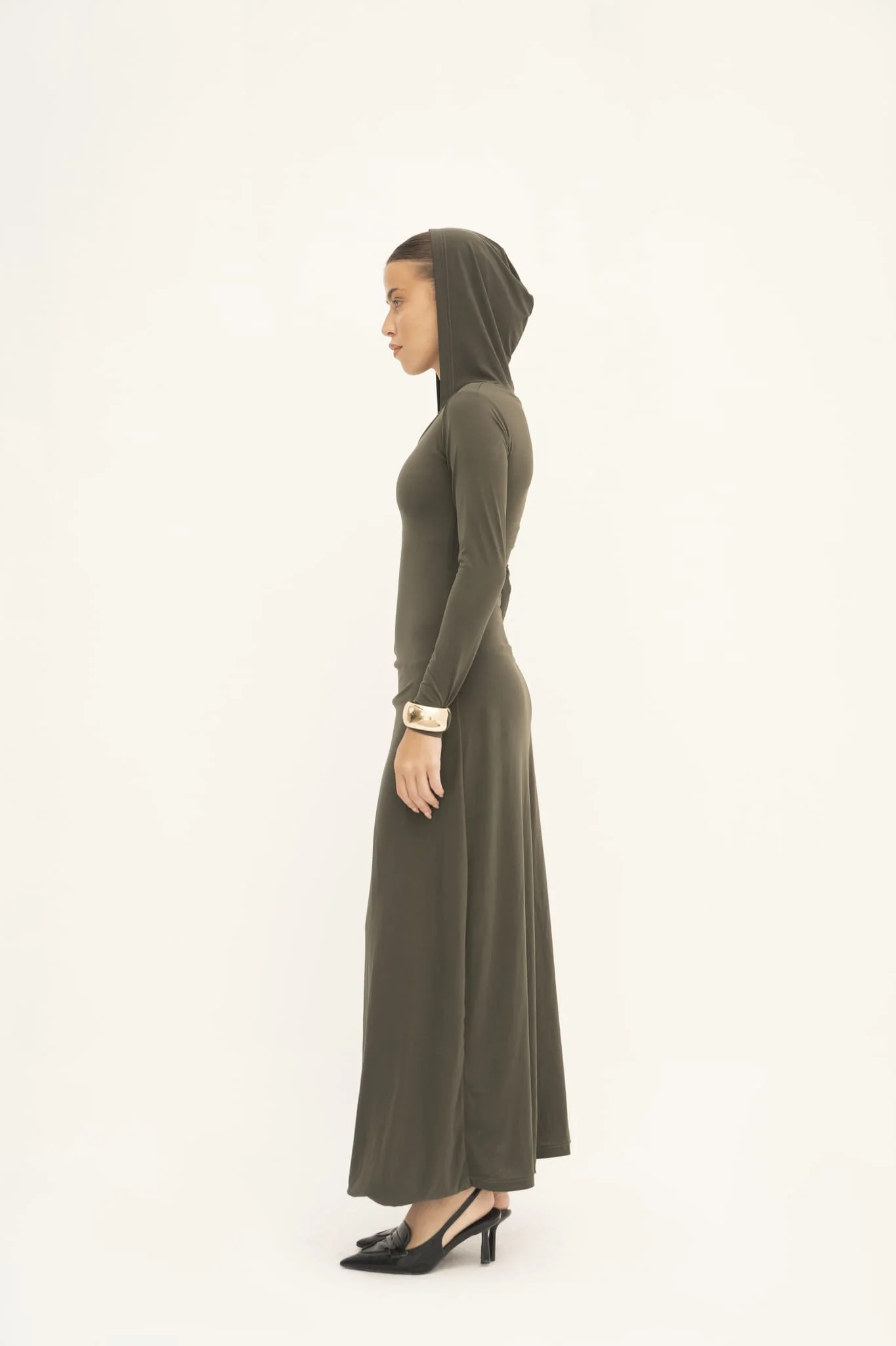 Olivia Hooded Long Sleeve Maxi Dress - Image 3