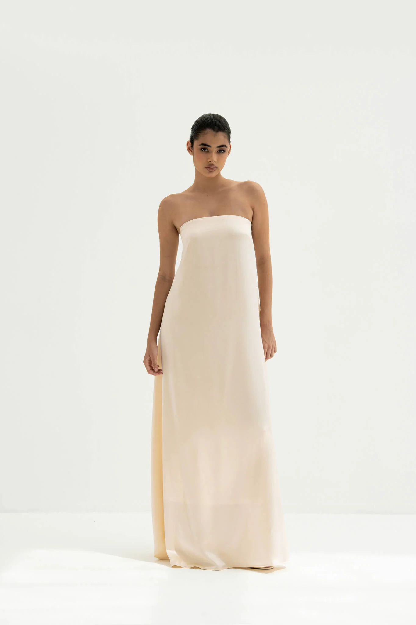 Rayssa Scarf Gown in Naia™ Satin - Image 5