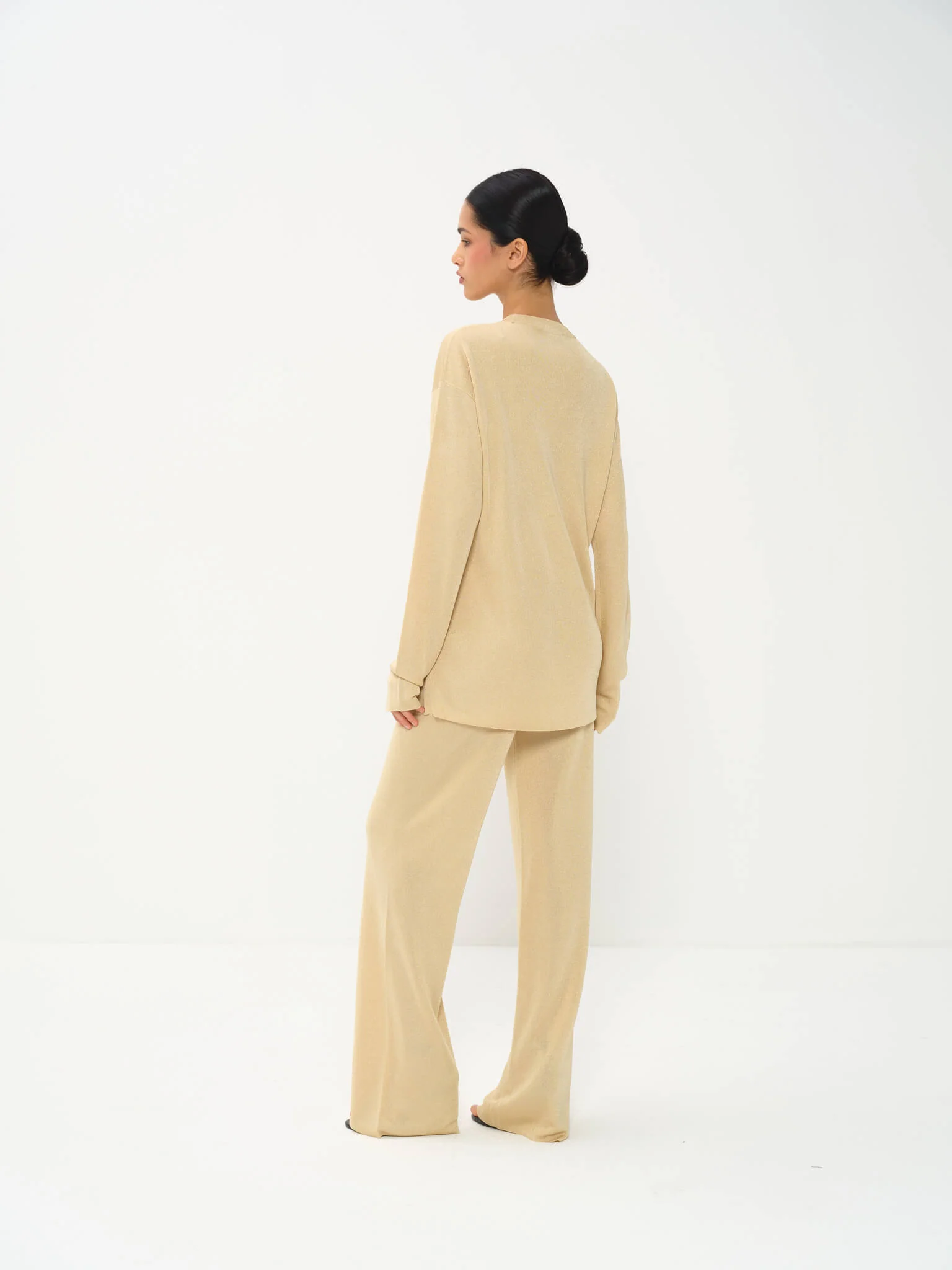 Sadeen Long Sleeve Shirt in Viscose Knit with Lurex - Image 5