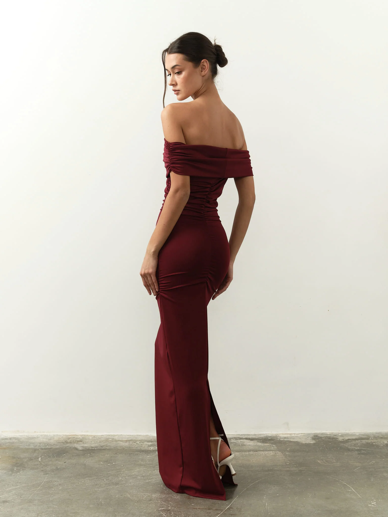 Scarlett Off-Shoulder Maxi Dress in Cotton - Image 4