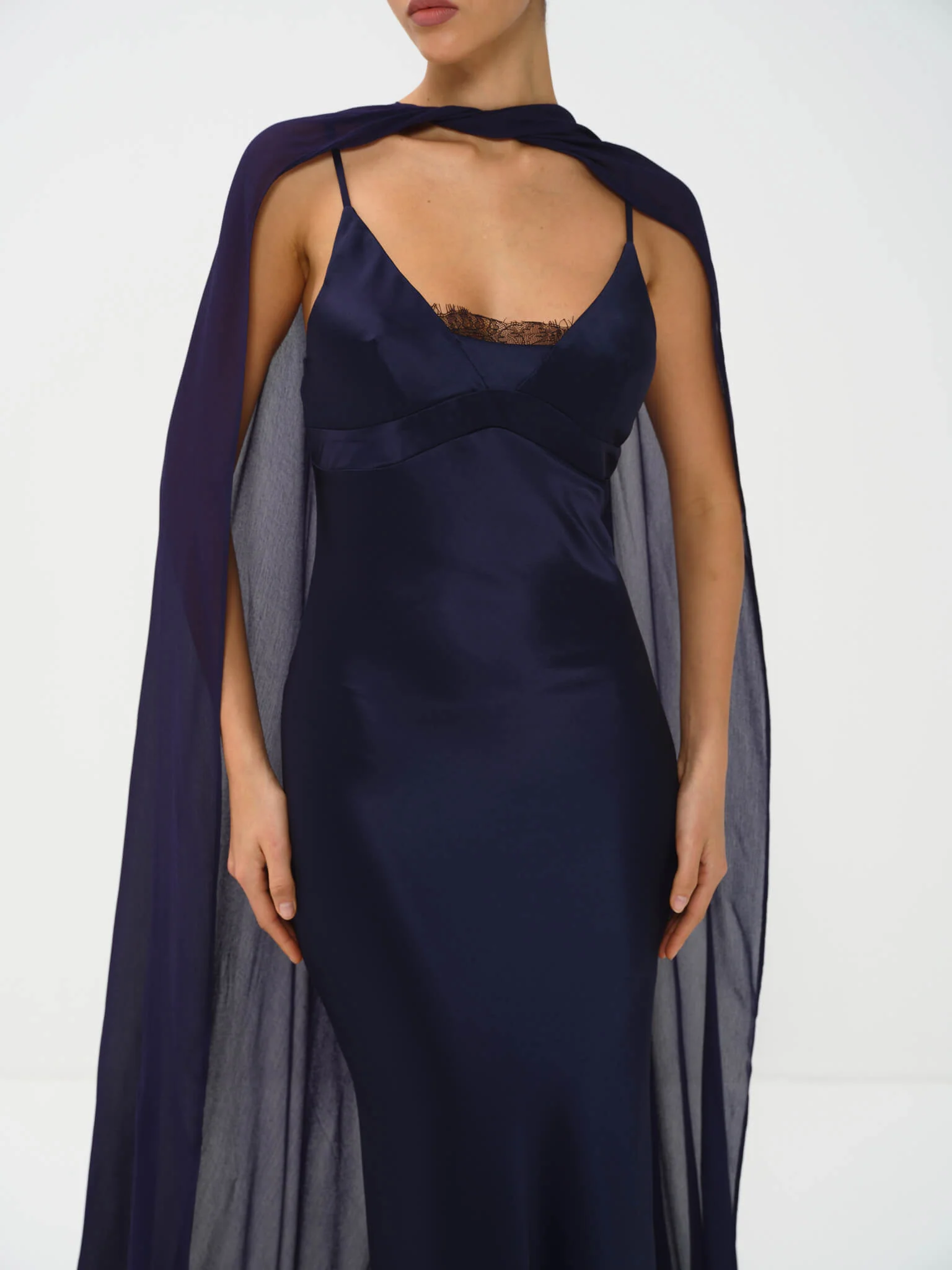 Siora Cape Gown in Naia™ Satin - Image 3