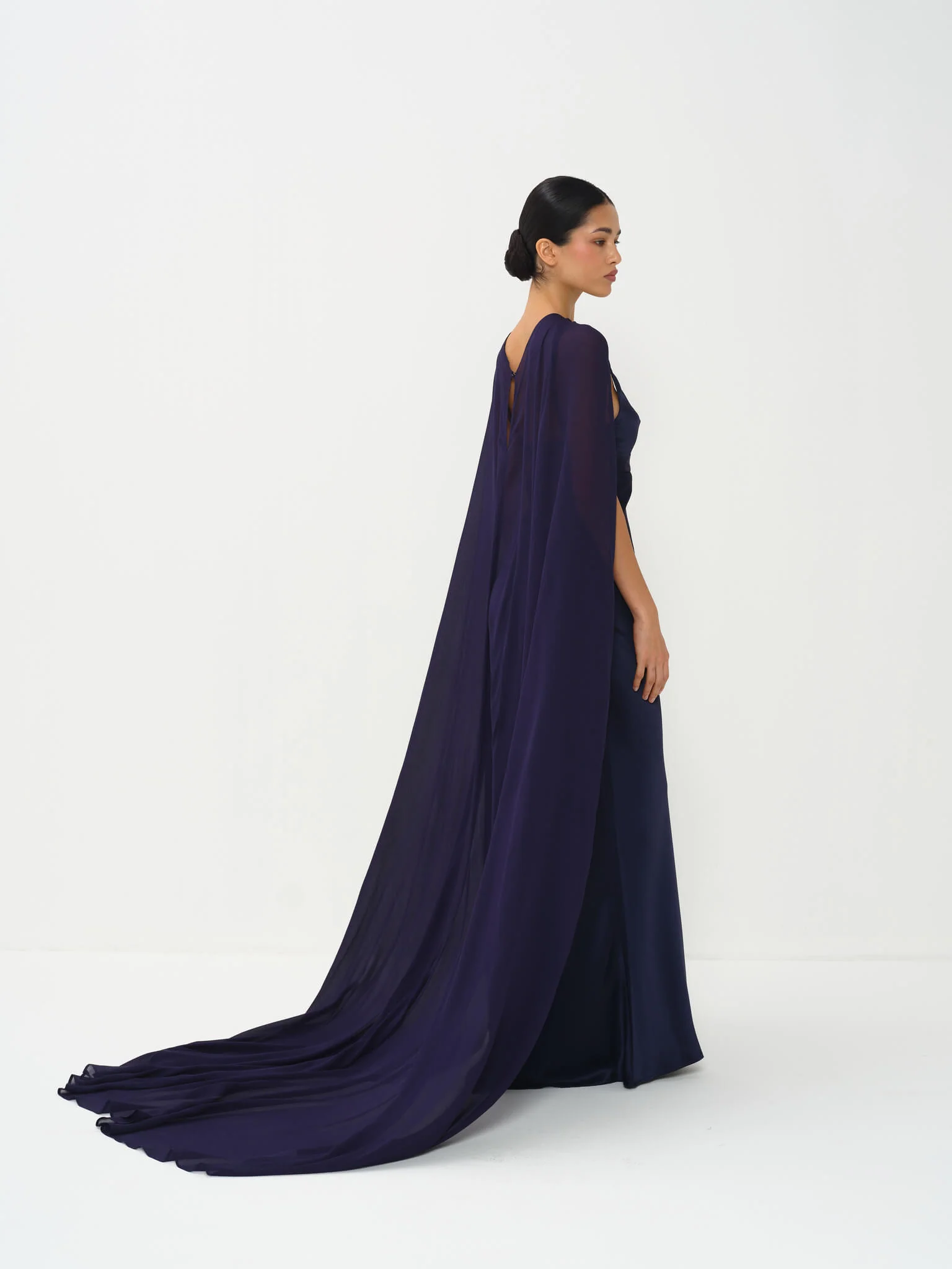 Siora Cape Gown in Naia™ Satin - Image 5