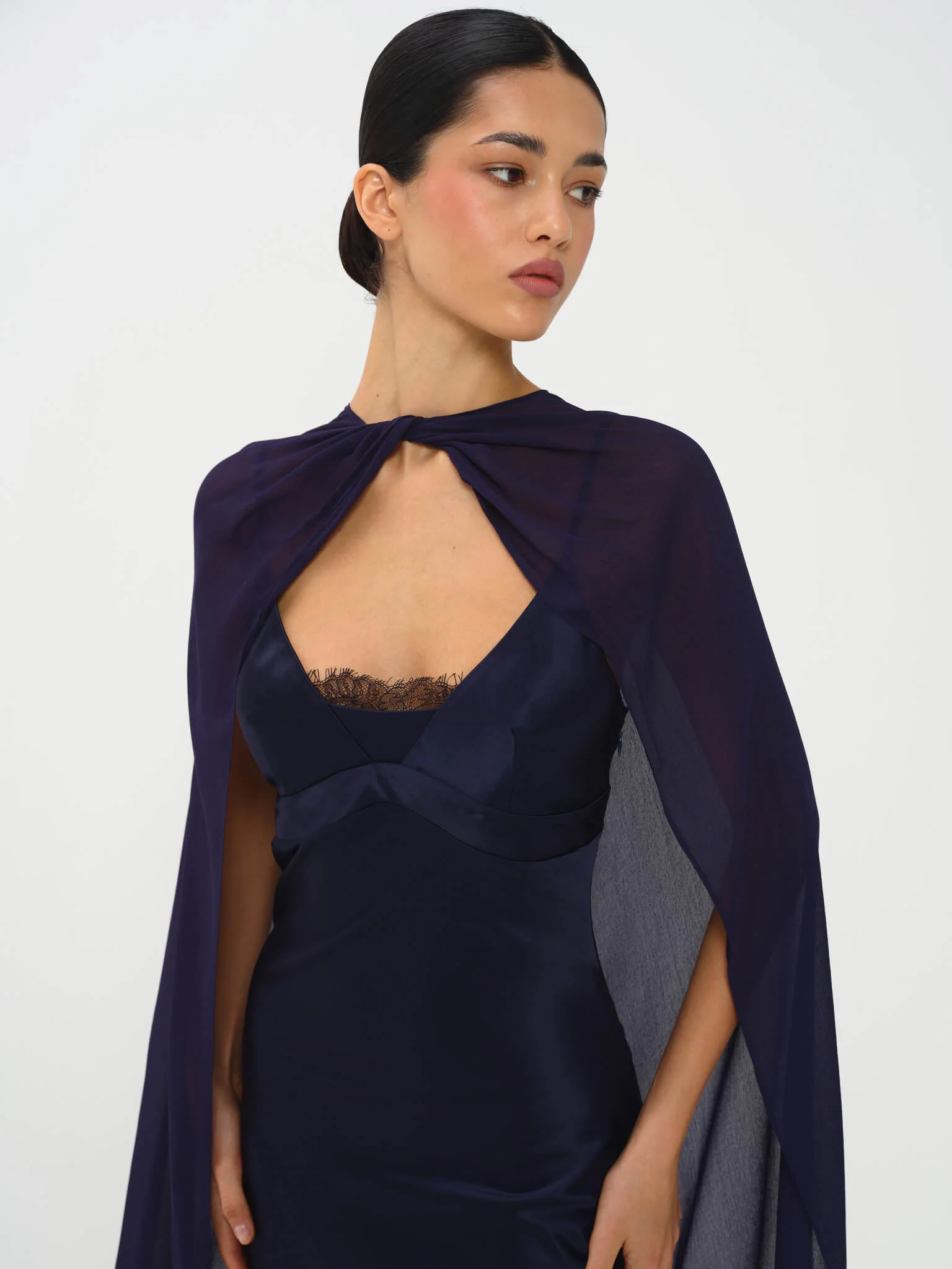 Siora Cape Gown in Naia™ Satin - Image 6