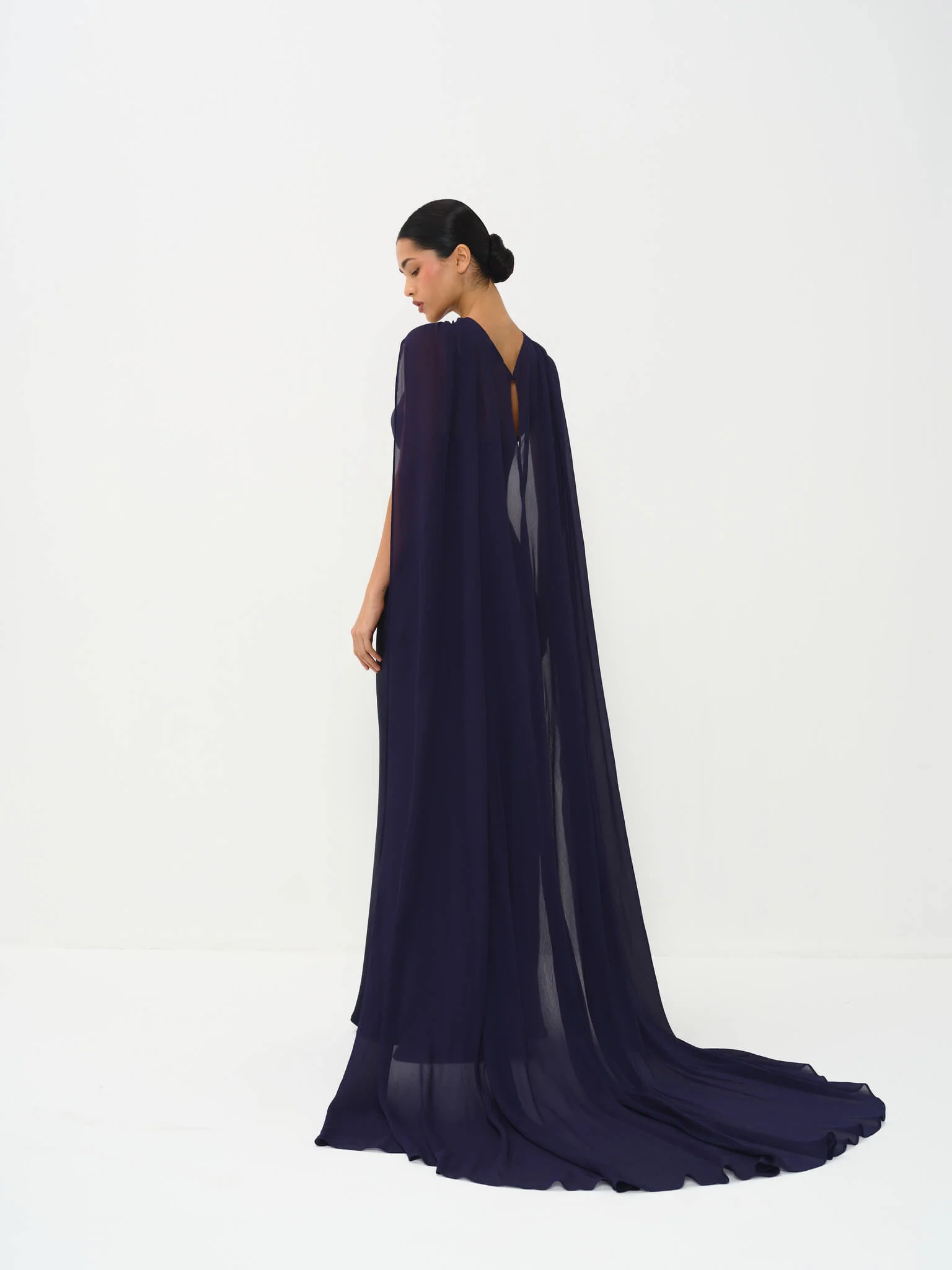 Siora Cape Gown in Naia™ Satin - Image 9