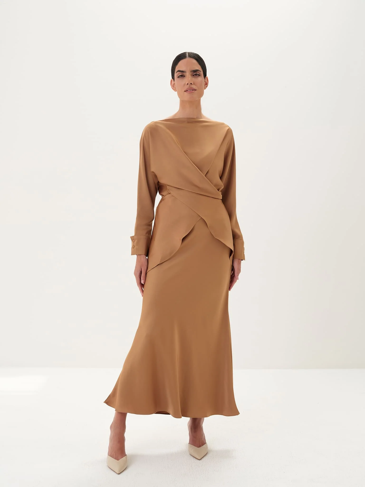 Tessa Top & Skirt Set in Satin - Image 11