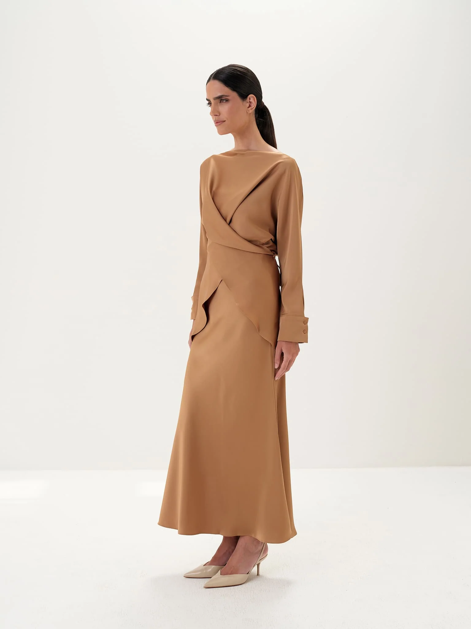 Tessa Top & Skirt Set in Satin - Image 12