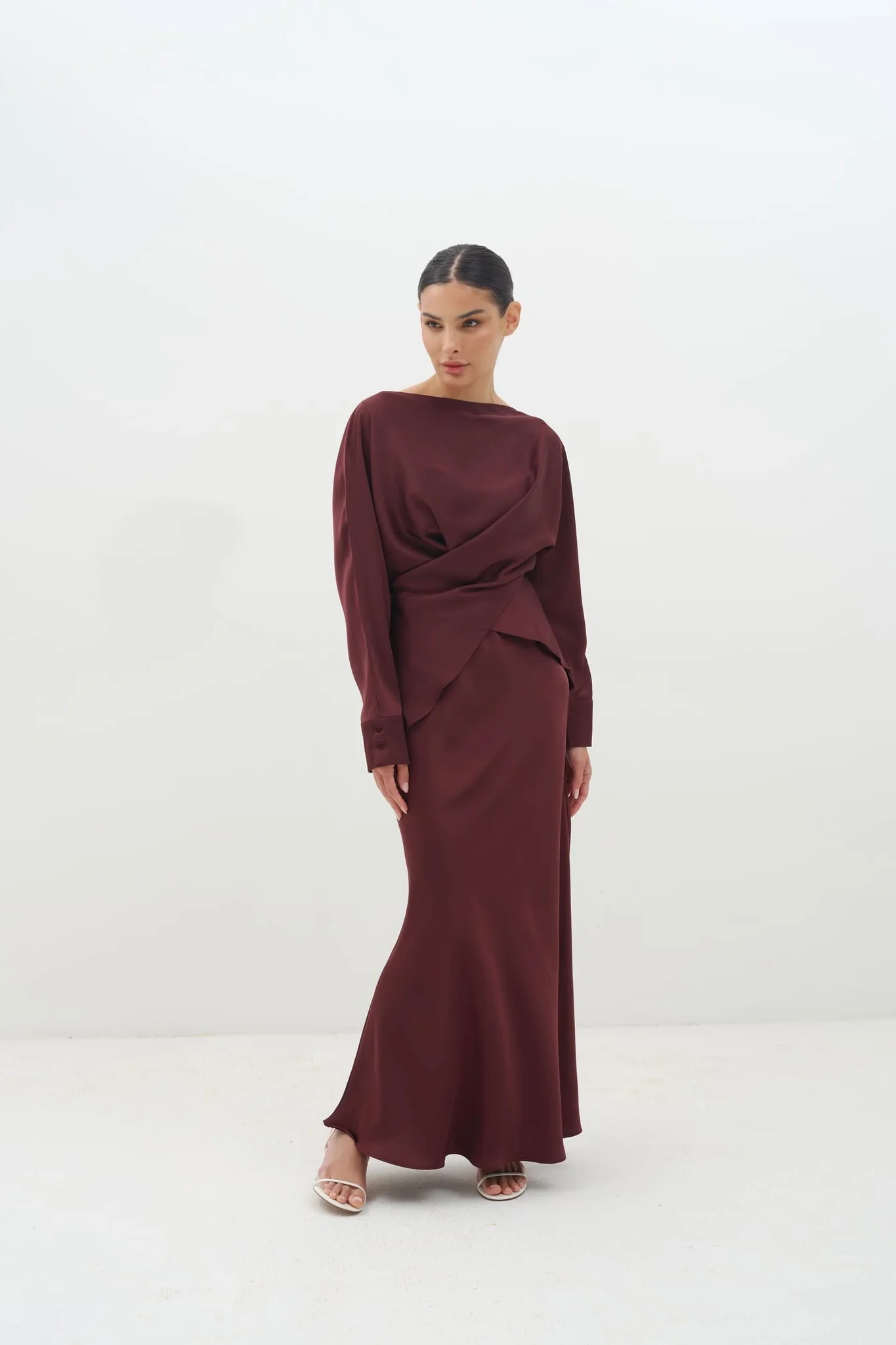 Tessa Top & Skirt Set in Satin - Image 14