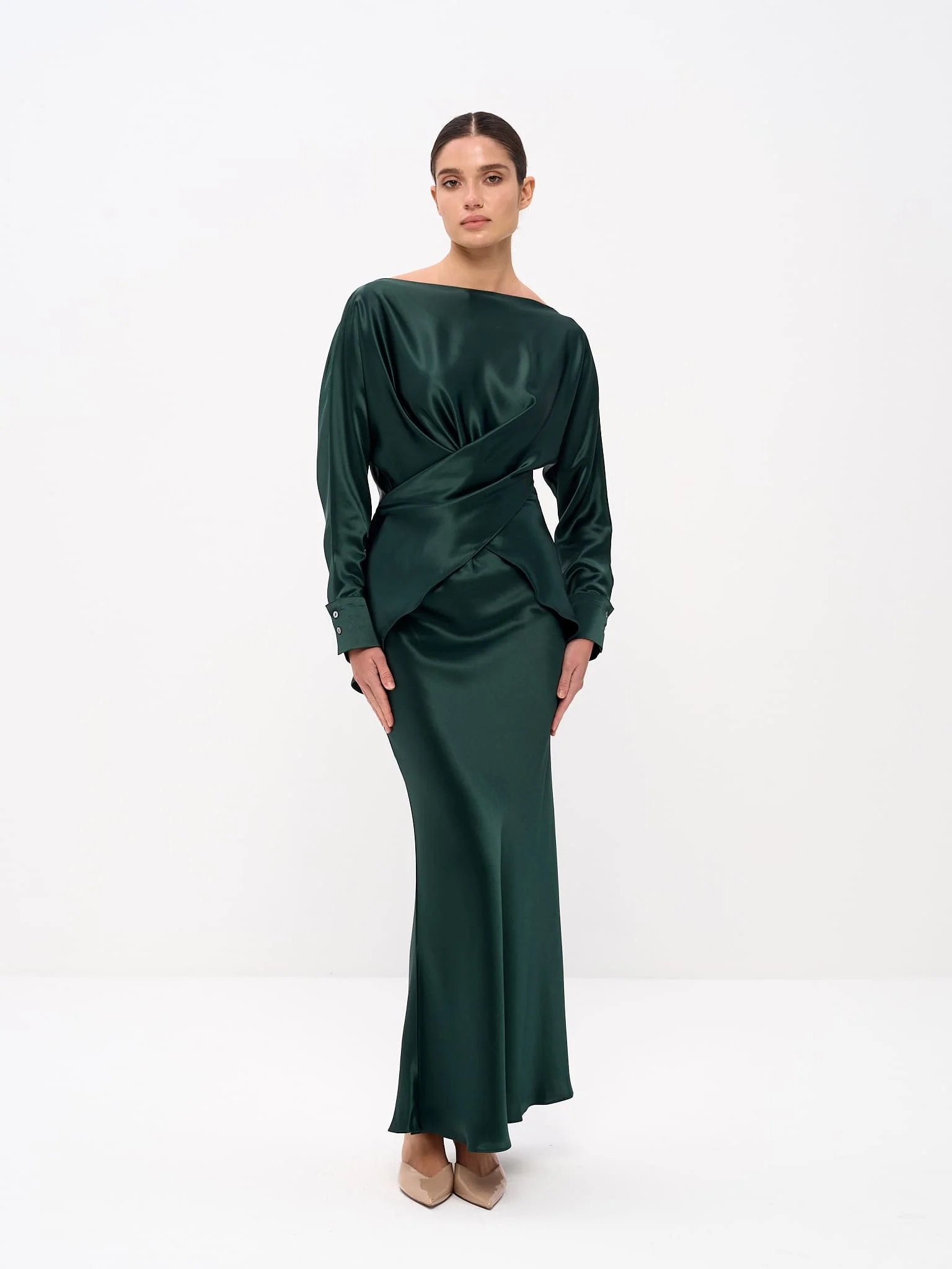 Tessa Top & Skirt Set in Satin - Image 16