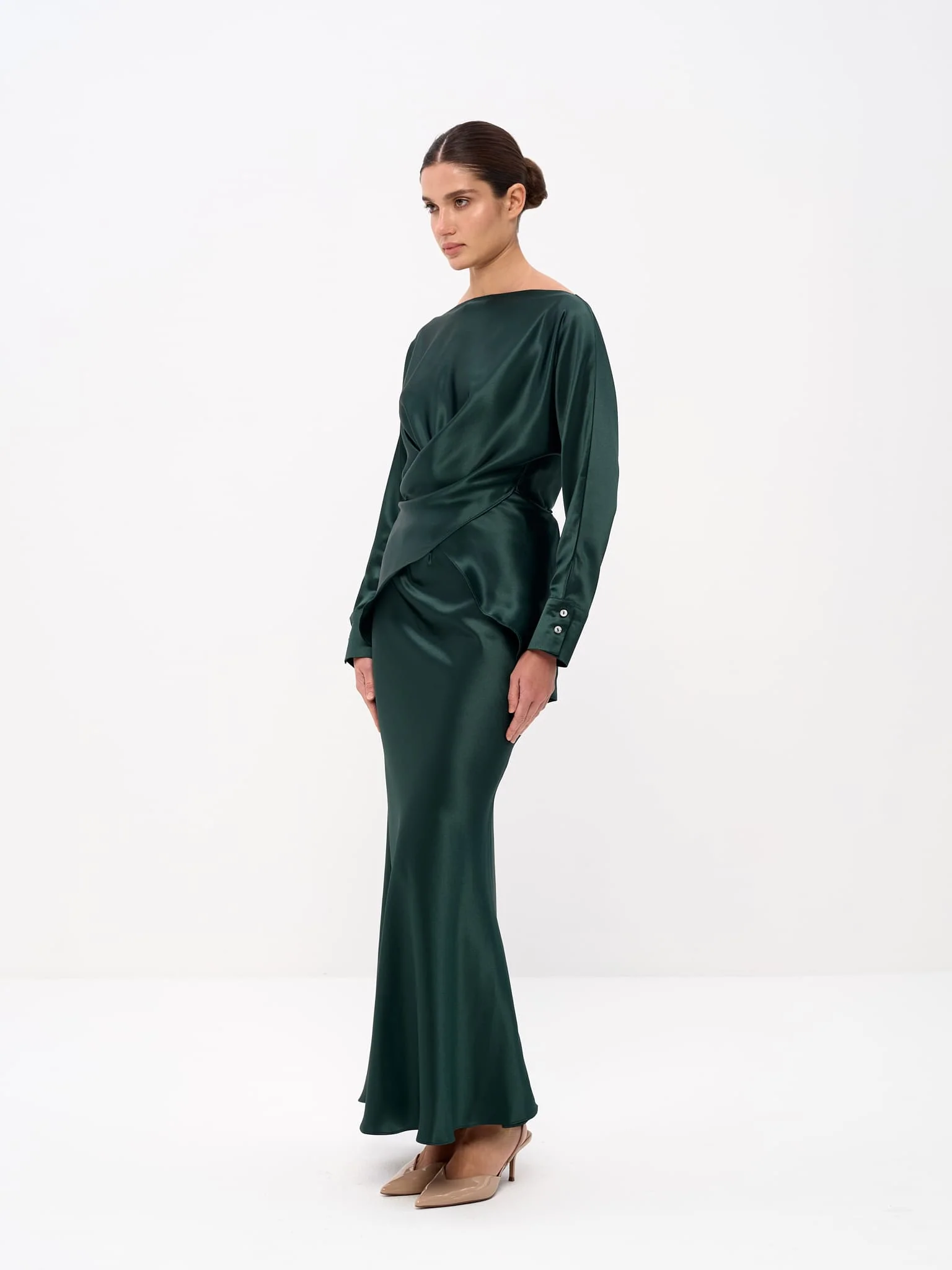 Tessa Top & Skirt Set in Satin - Image 17