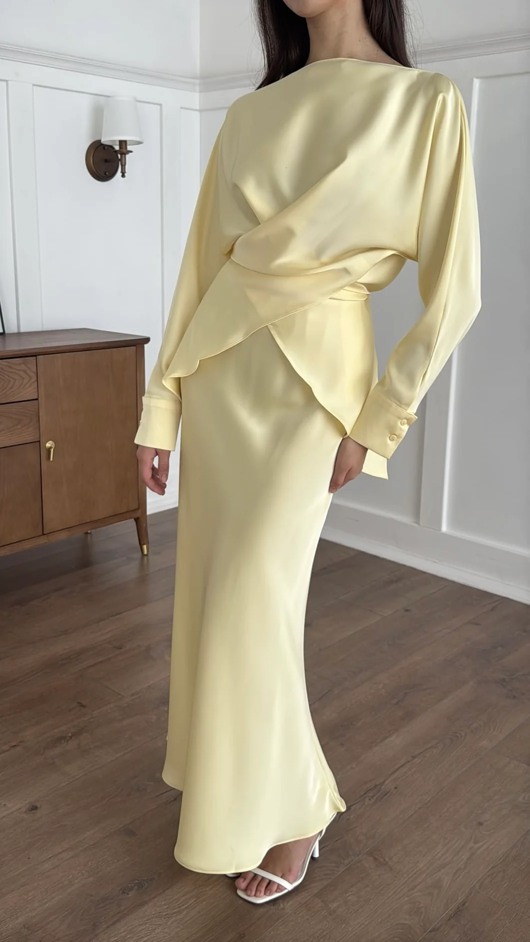 Tessa Top & Skirt Set in Satin - Image 30