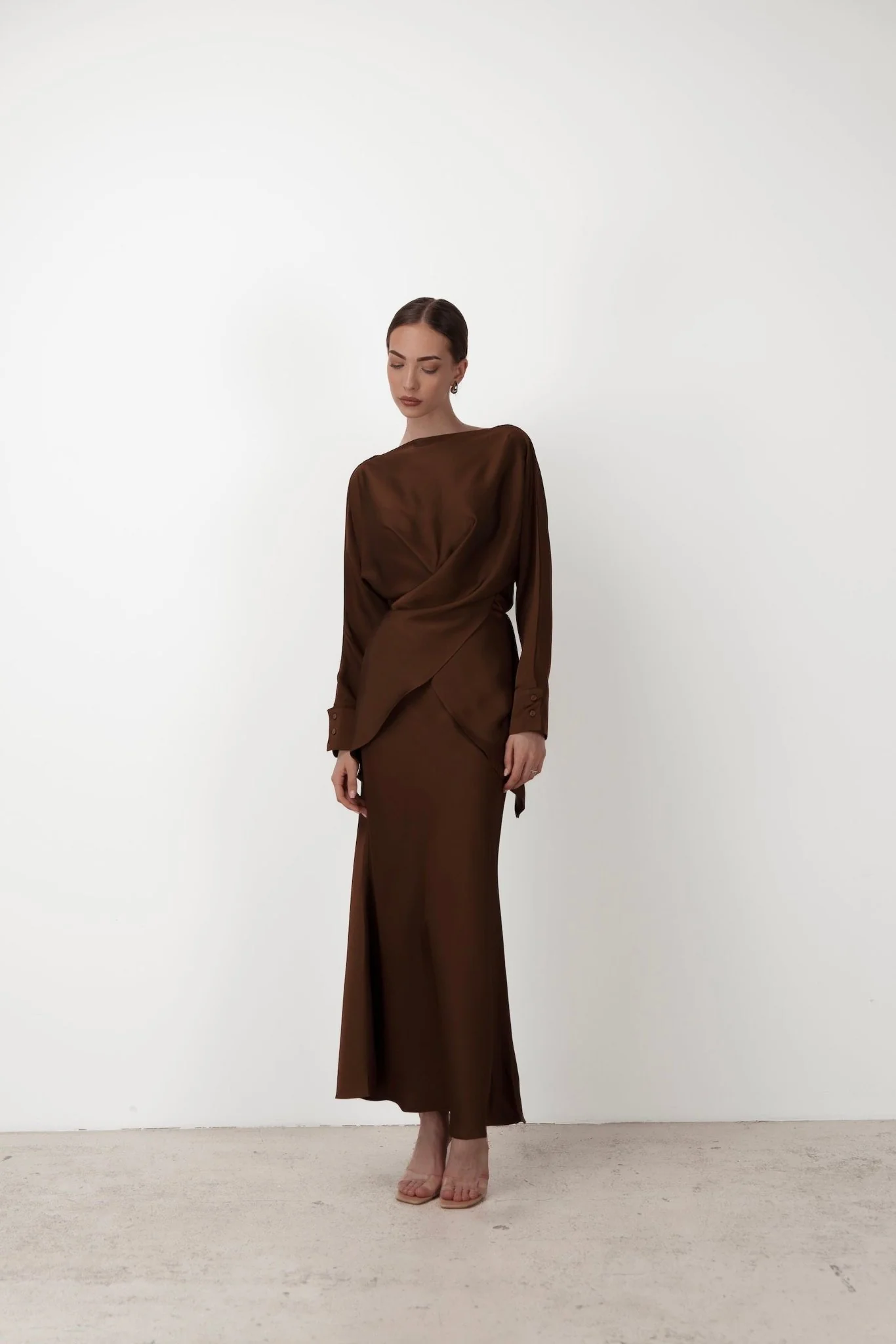 Tessa Top & Skirt Set in Satin - Image 31