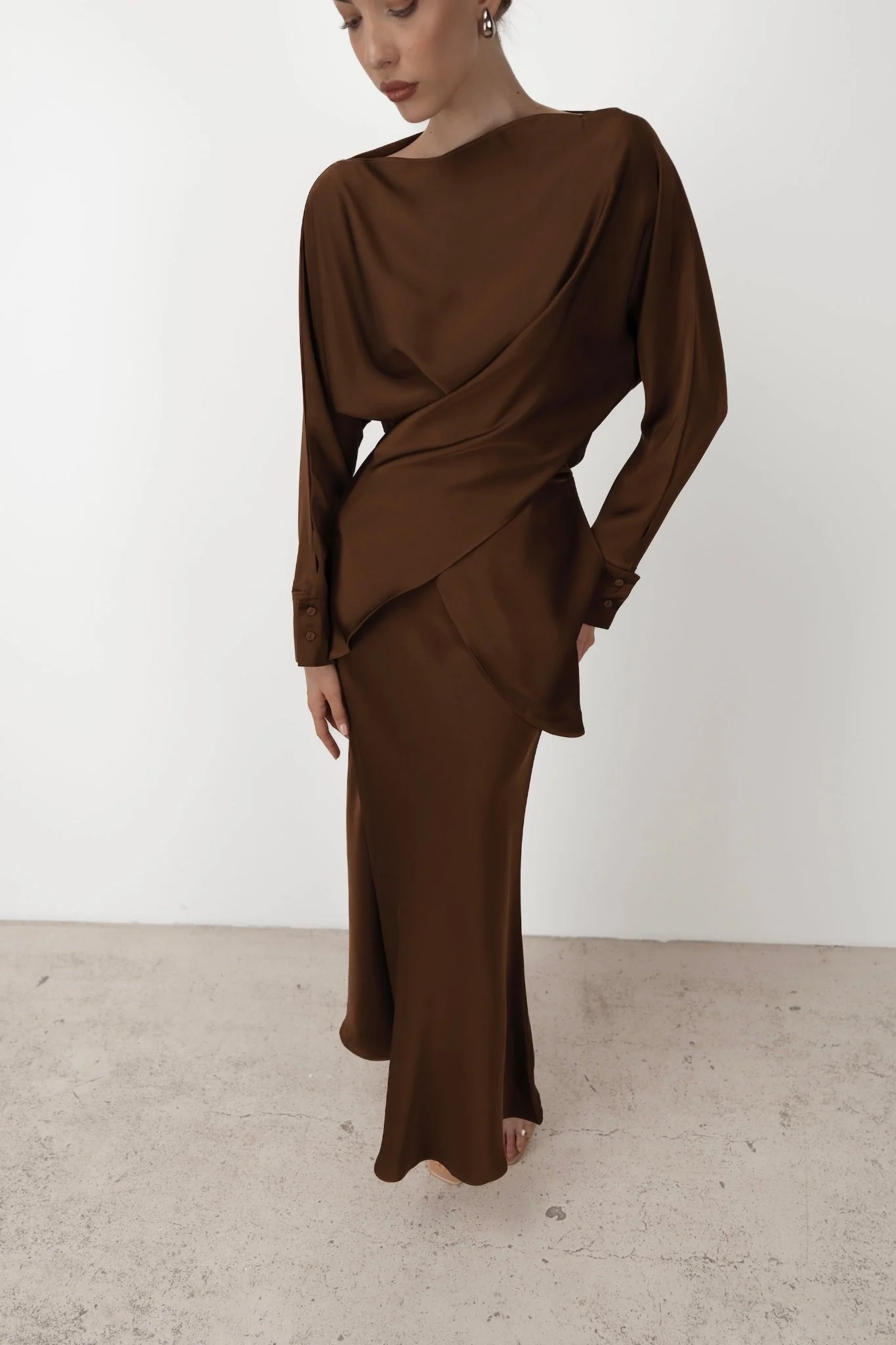 Tessa Top & Skirt Set in Satin - Image 32