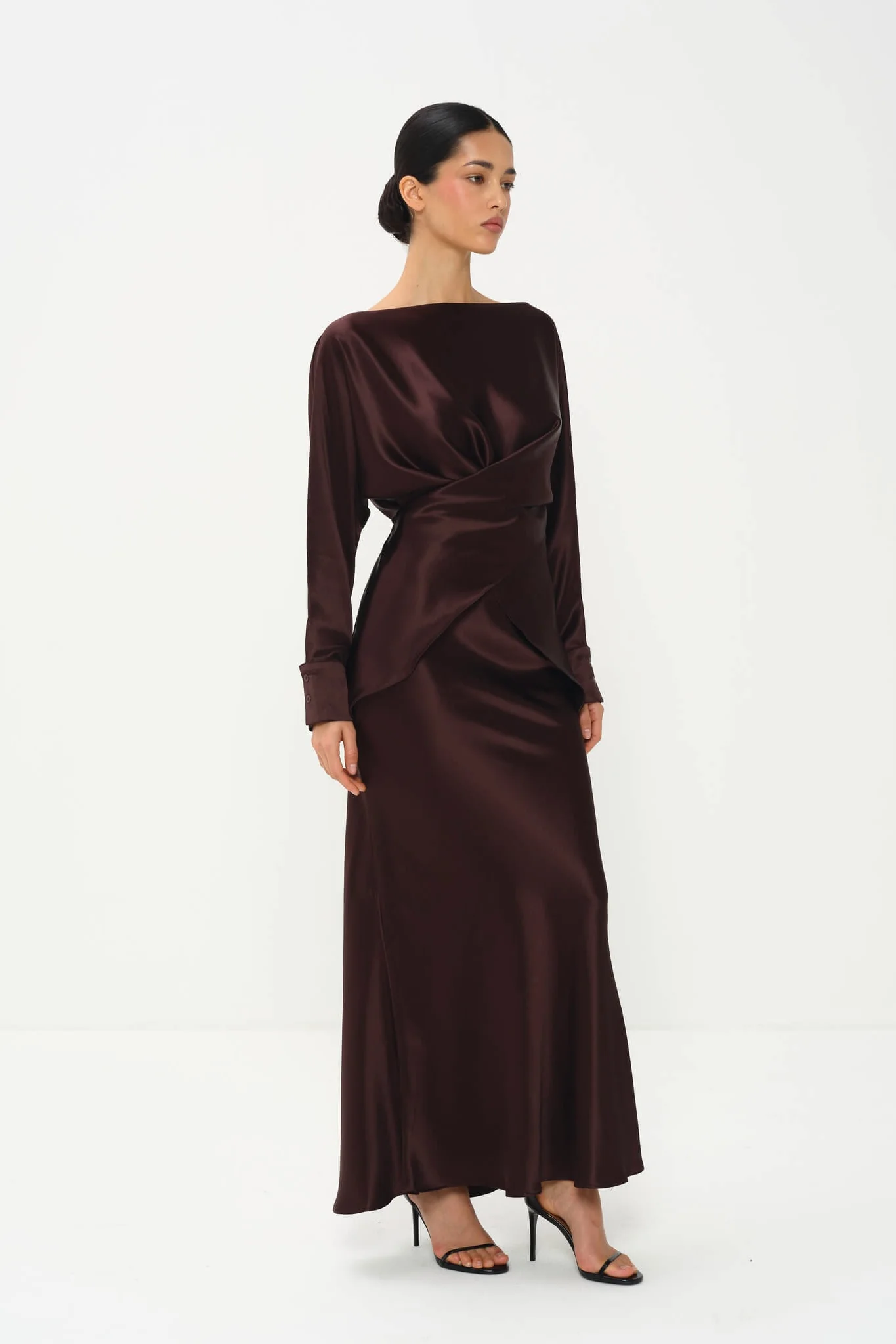 Tessa Top & Skirt Set in Satin - Image 6