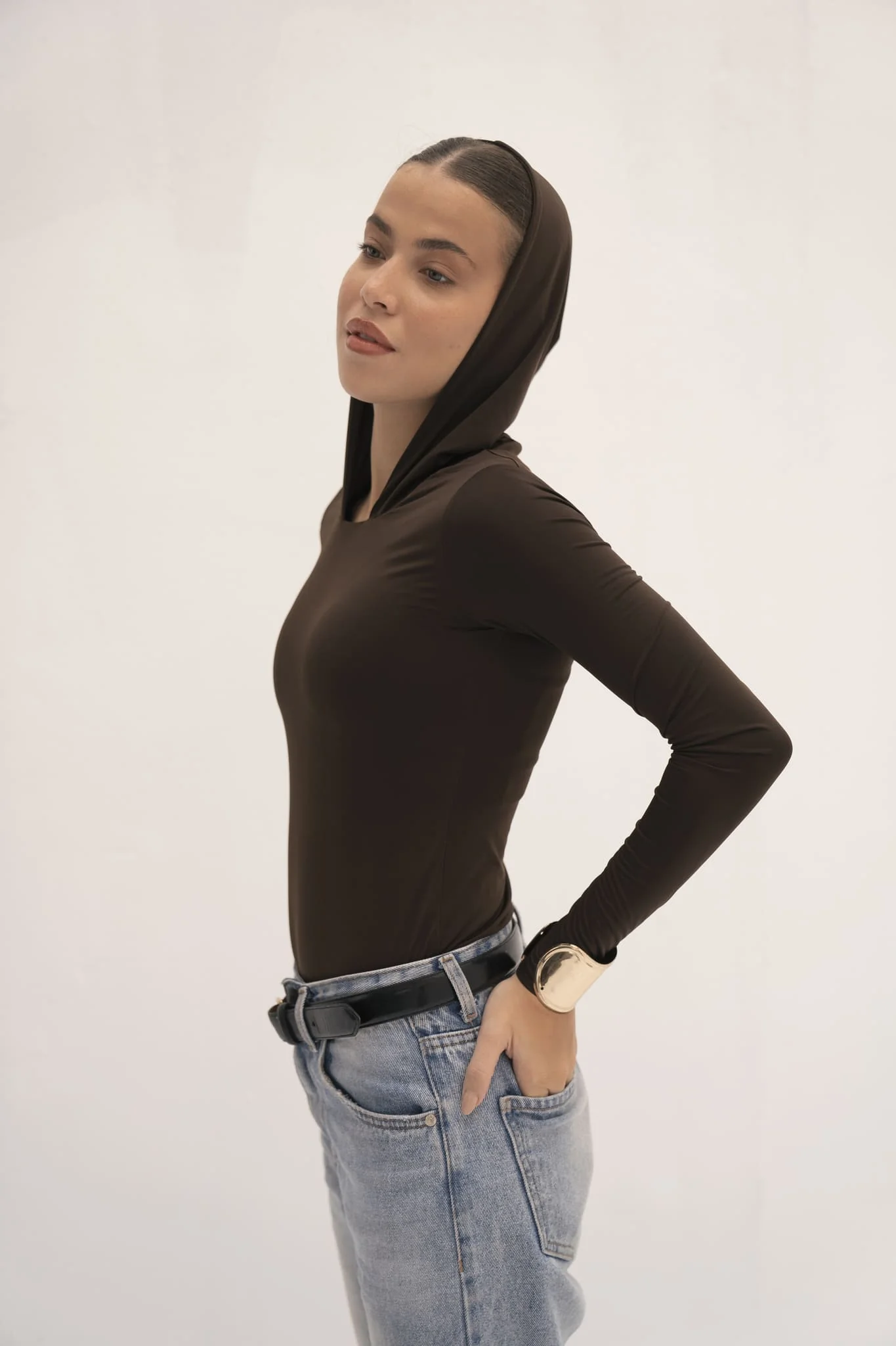 Urban Drape Hooded Long-Sleeve Top - Image 5