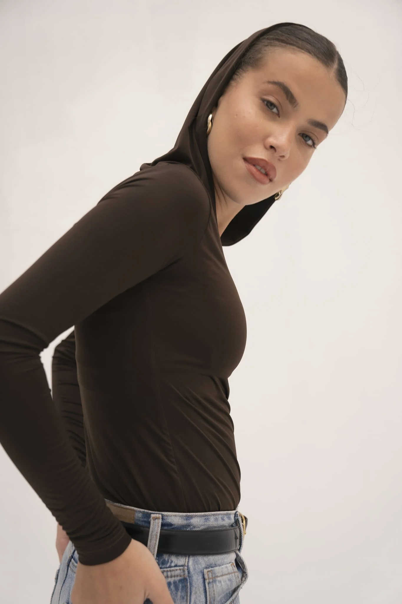 Urban Drape Hooded Long-Sleeve Top - Image 8